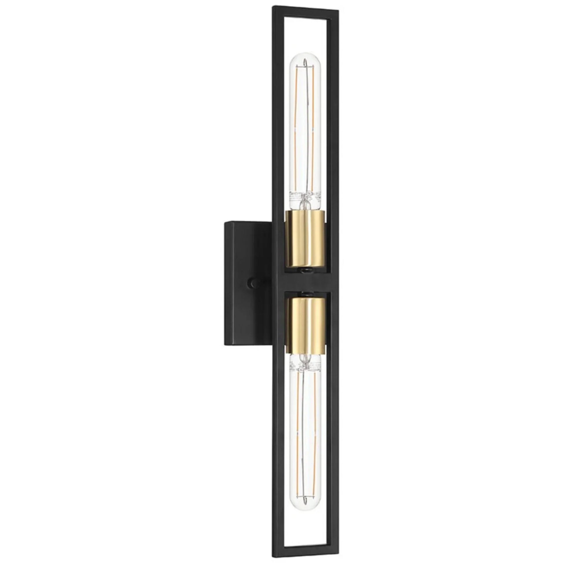 Tyne 21" LED Wall Sconce, Black with Antique Brushed Brass Finish - Bees Lighting
