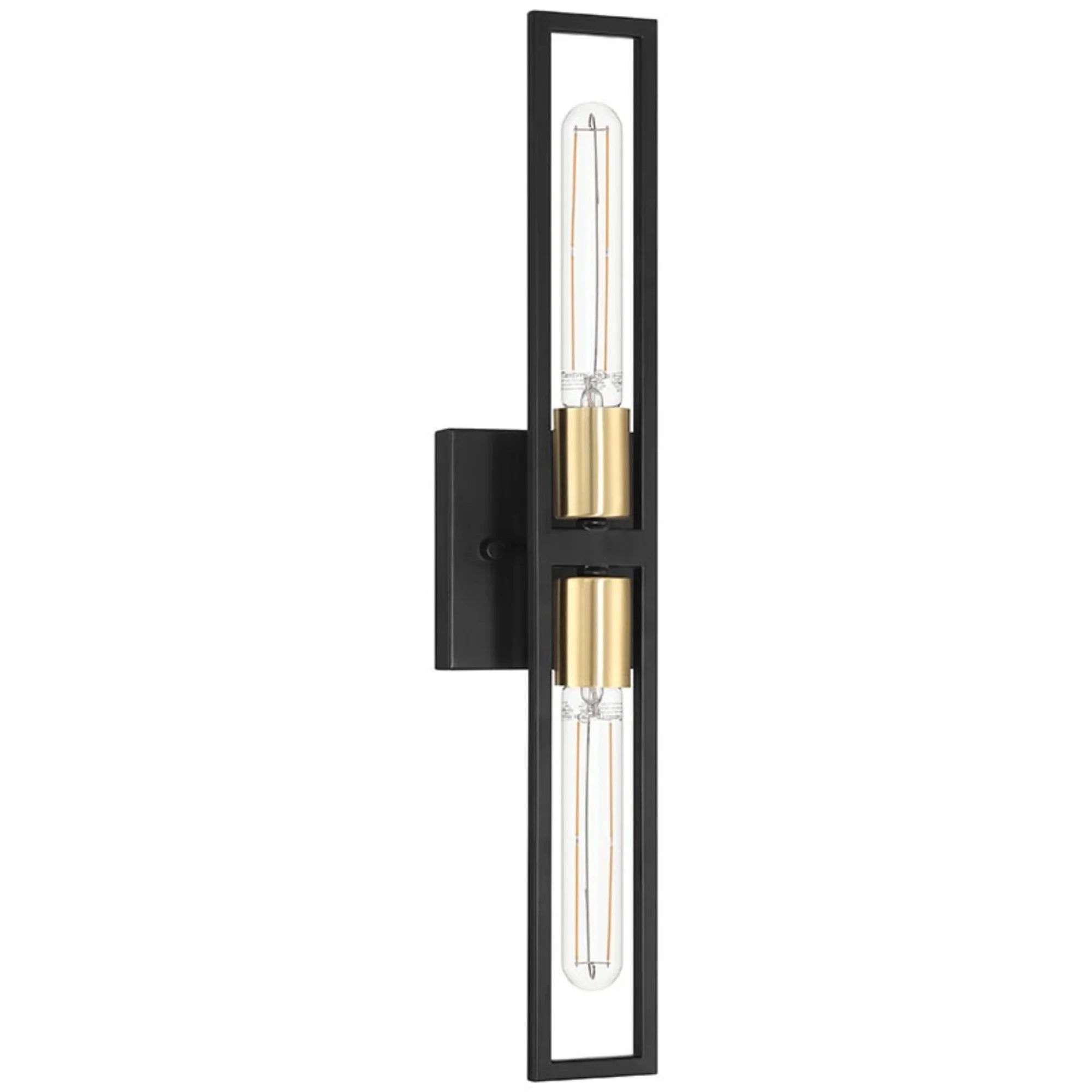Tyne 21" LED Wall Sconce, Black with Antique Brushed Brass Finish - Bees Lighting