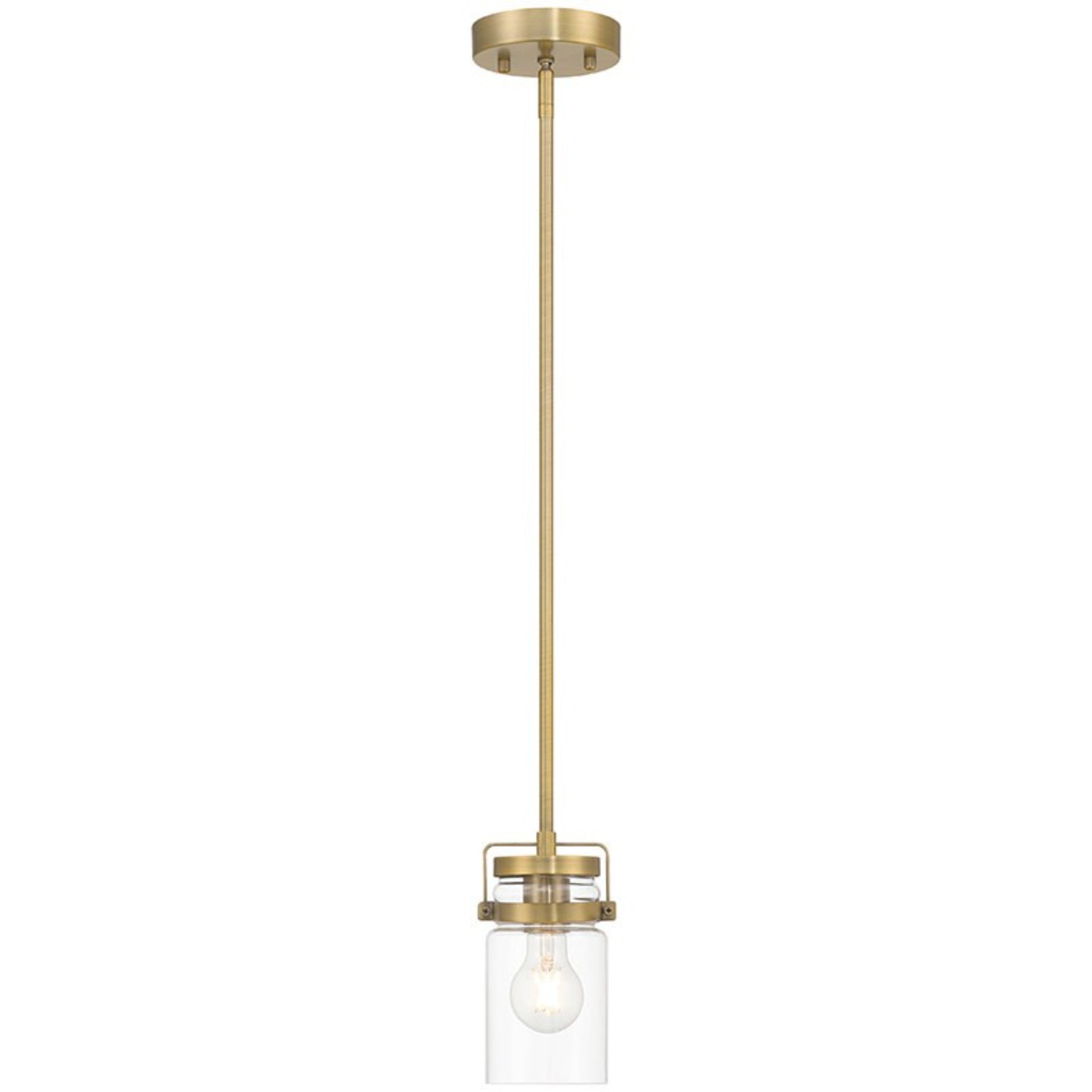 Shelby 8" Pendant, Brushed Gold Finish - Bees Lighting