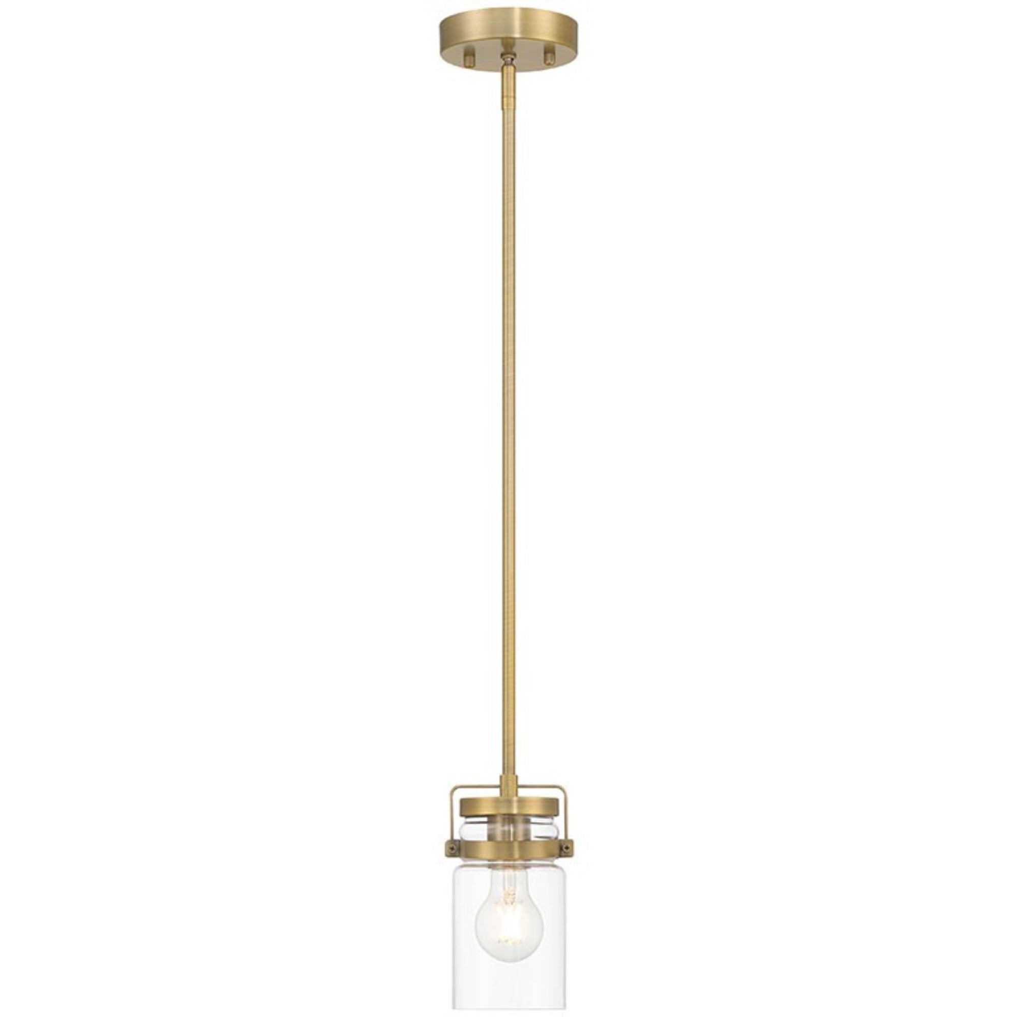 Shelby 8" Pendant, Brushed Gold Finish - Bees Lighting