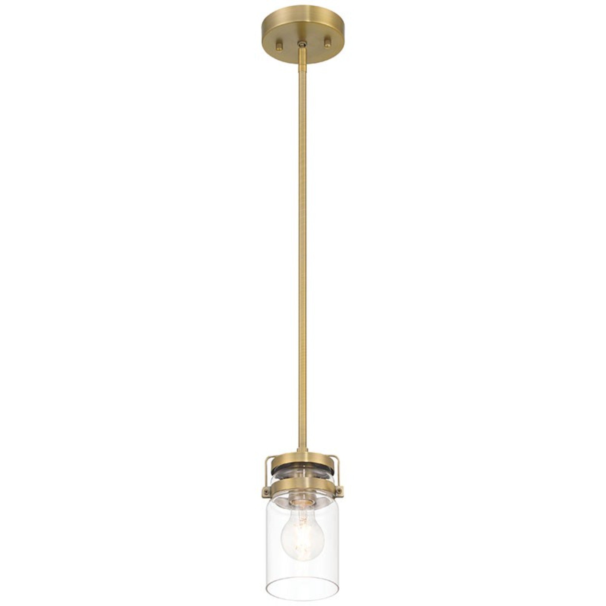 Shelby 8" Pendant, Brushed Gold Finish - Bees Lighting
