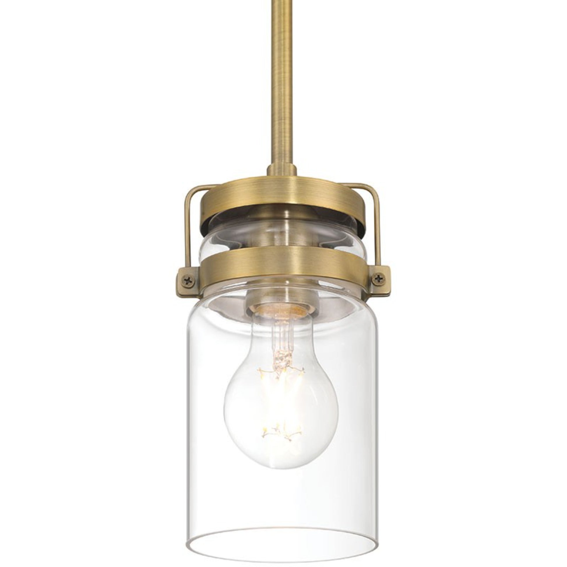 Shelby 8" Pendant, Brushed Gold Finish - Bees Lighting