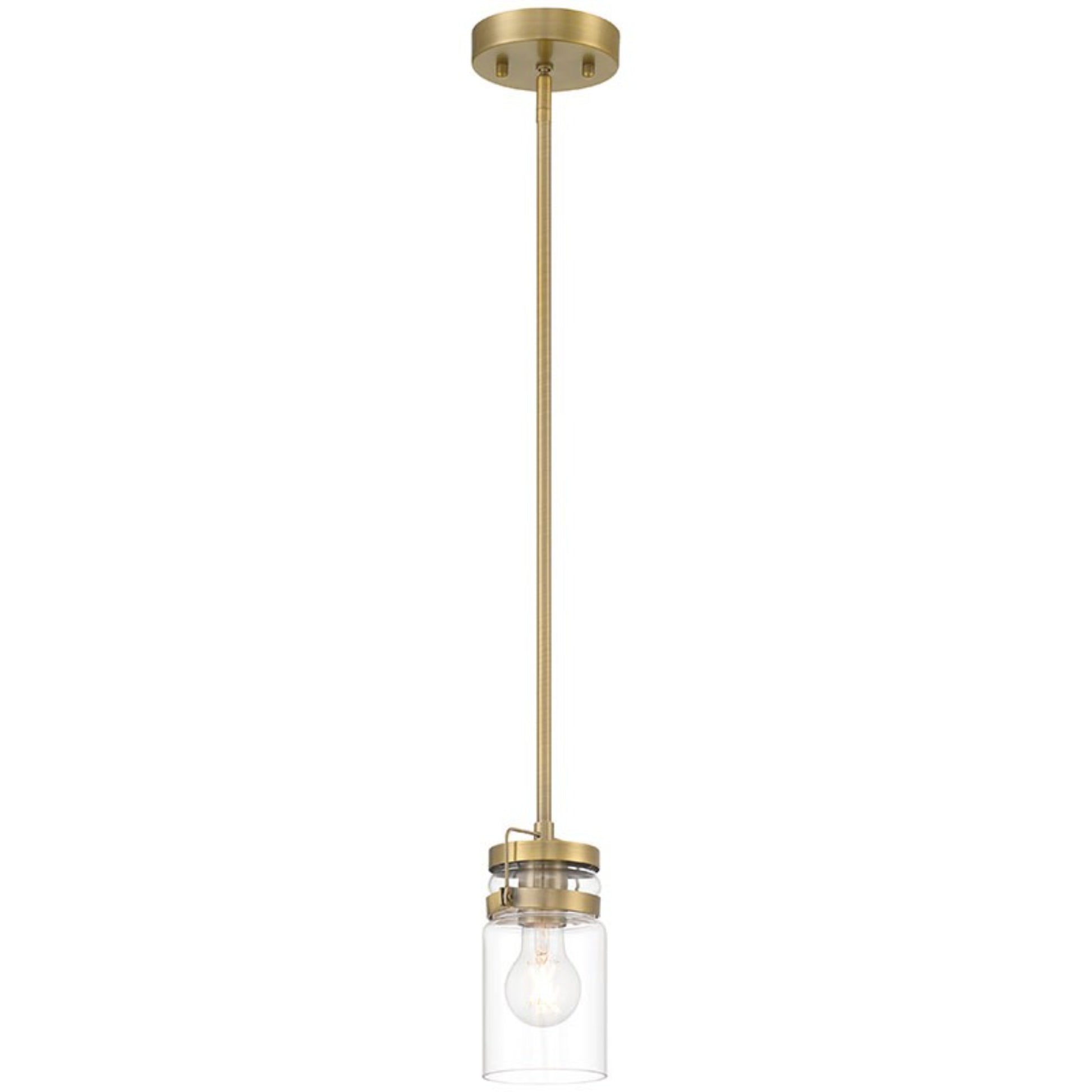 Shelby 8" Pendant, Brushed Gold Finish - Bees Lighting