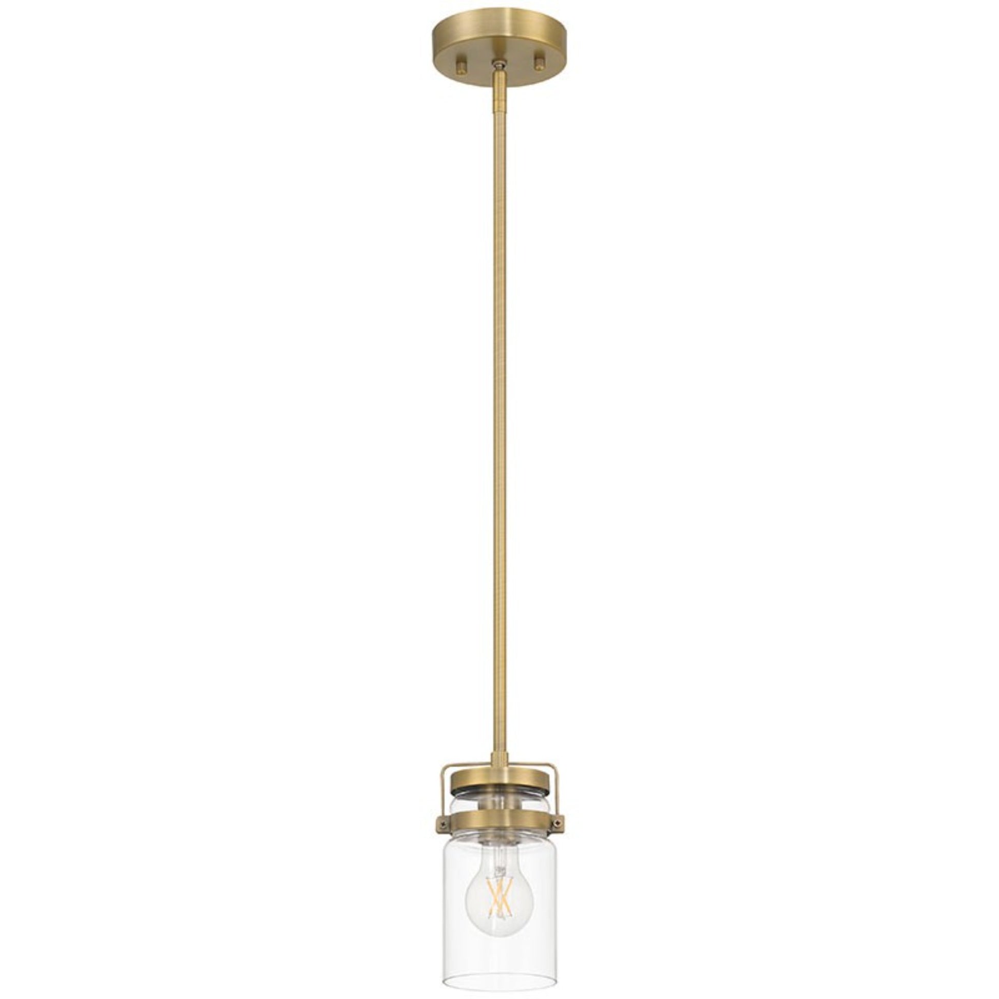 Shelby 8" Pendant, Brushed Gold Finish - Bees Lighting