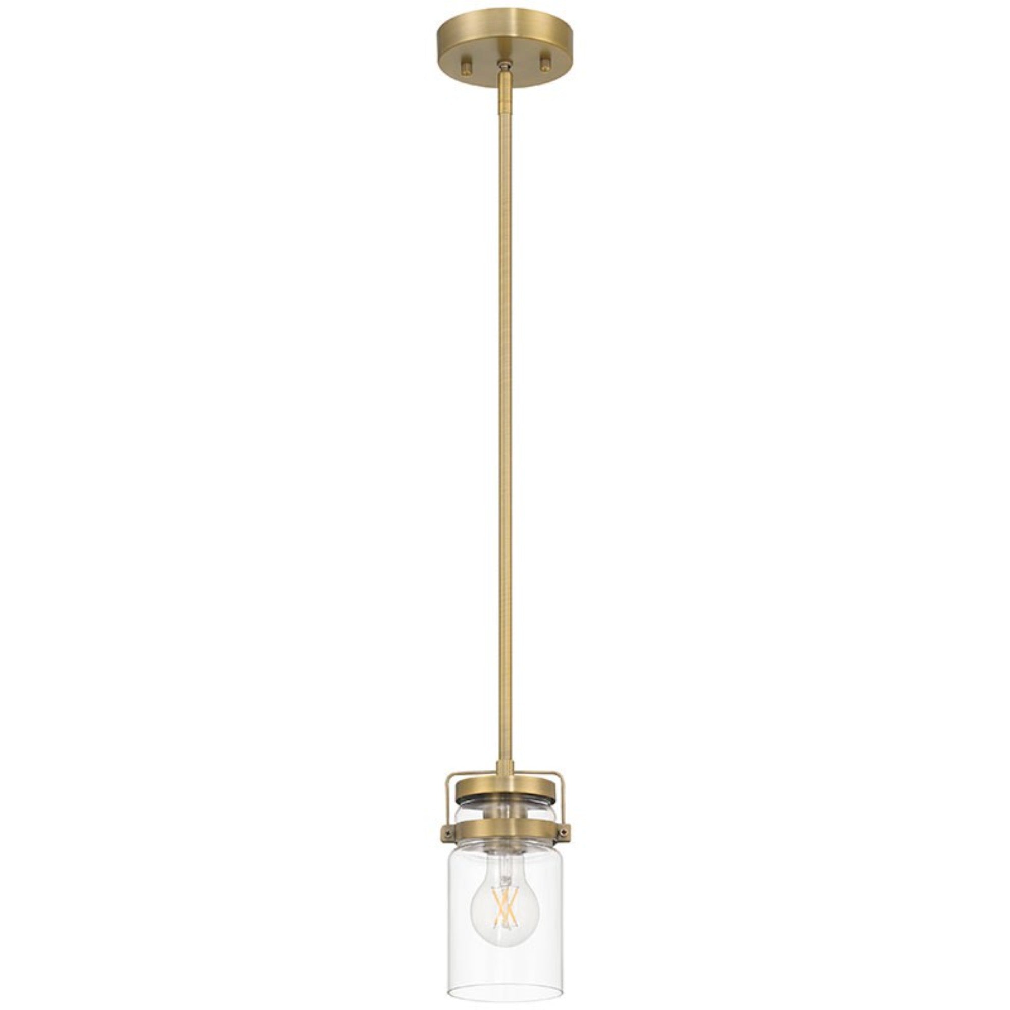 Shelby 8" Pendant, Brushed Gold Finish - Bees Lighting