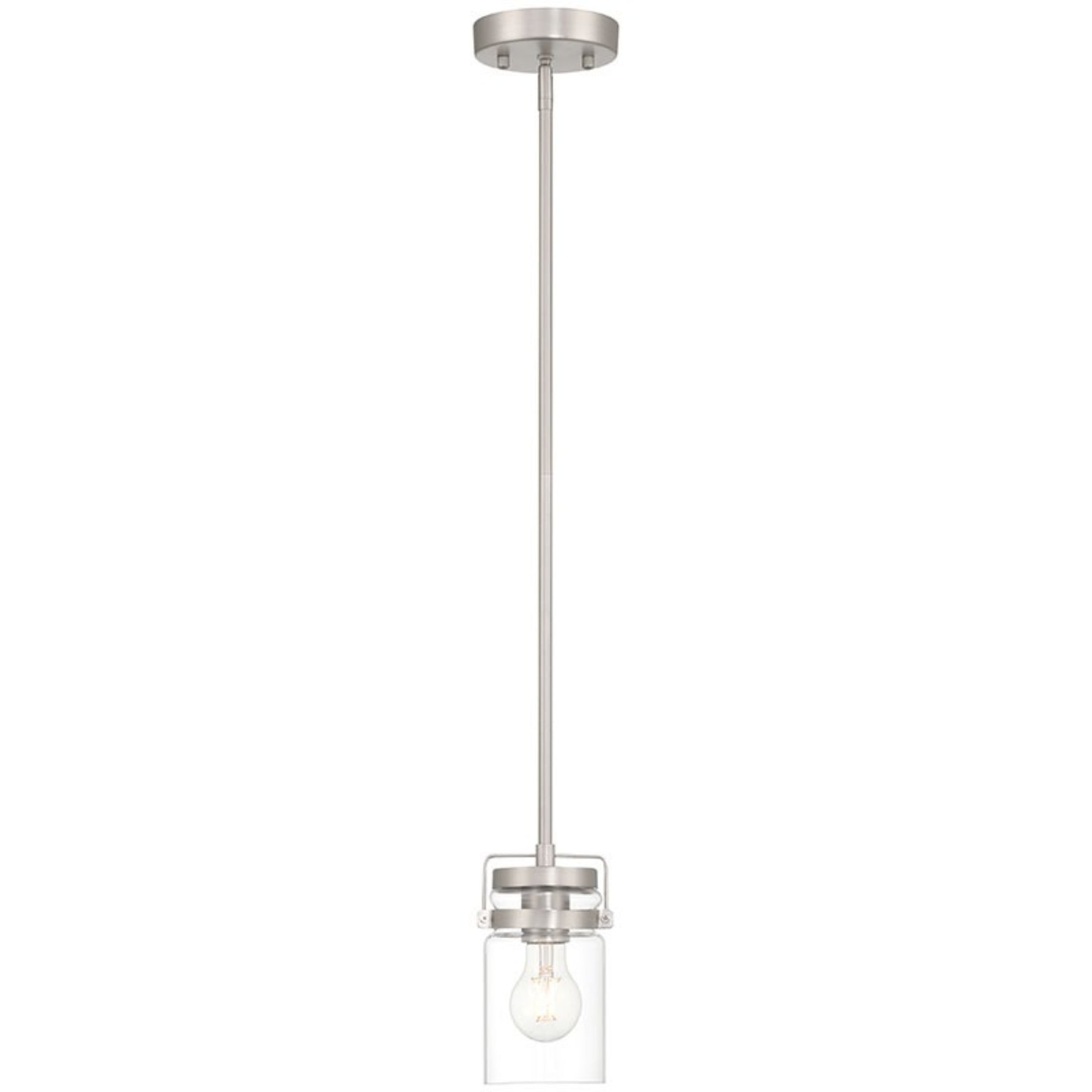 Shelby 8" Pendant, Brushed Steel Finish - Bees Lighting