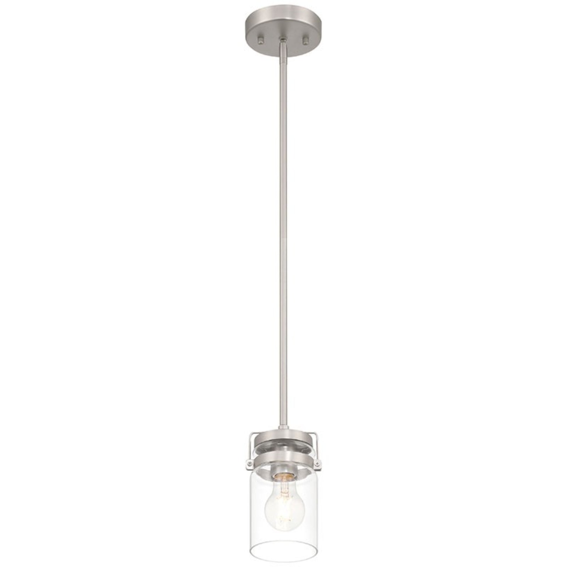 Shelby 8" Pendant, Brushed Steel Finish - Bees Lighting