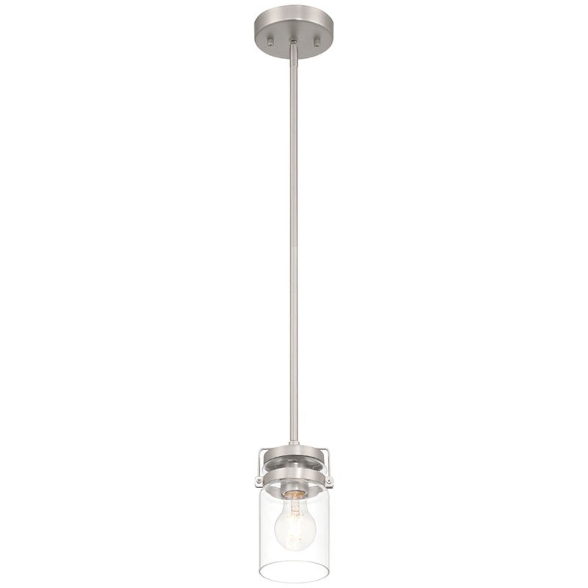 Shelby 8" Pendant, Brushed Steel Finish - Bees Lighting