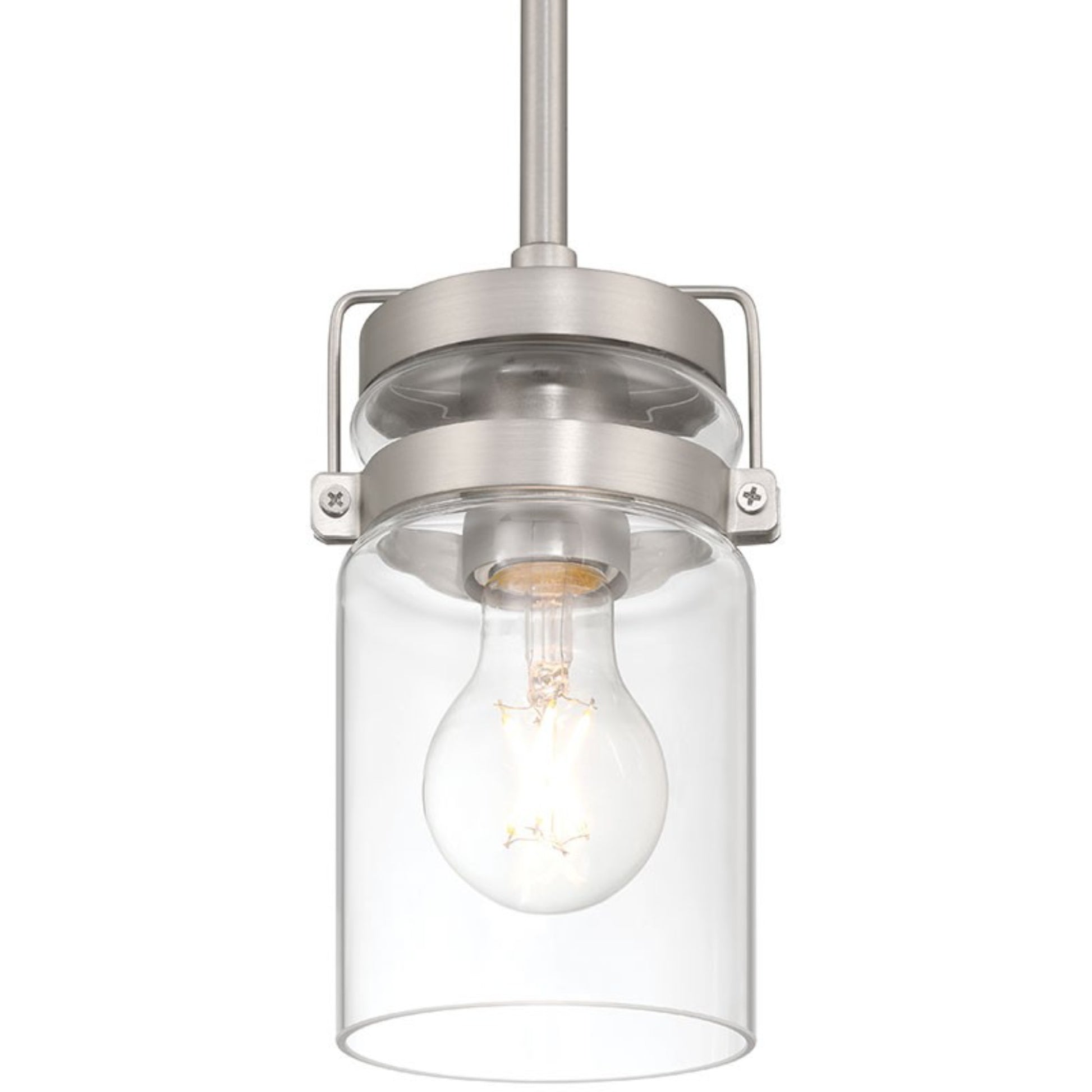 Shelby 8" Pendant, Brushed Steel Finish - Bees Lighting