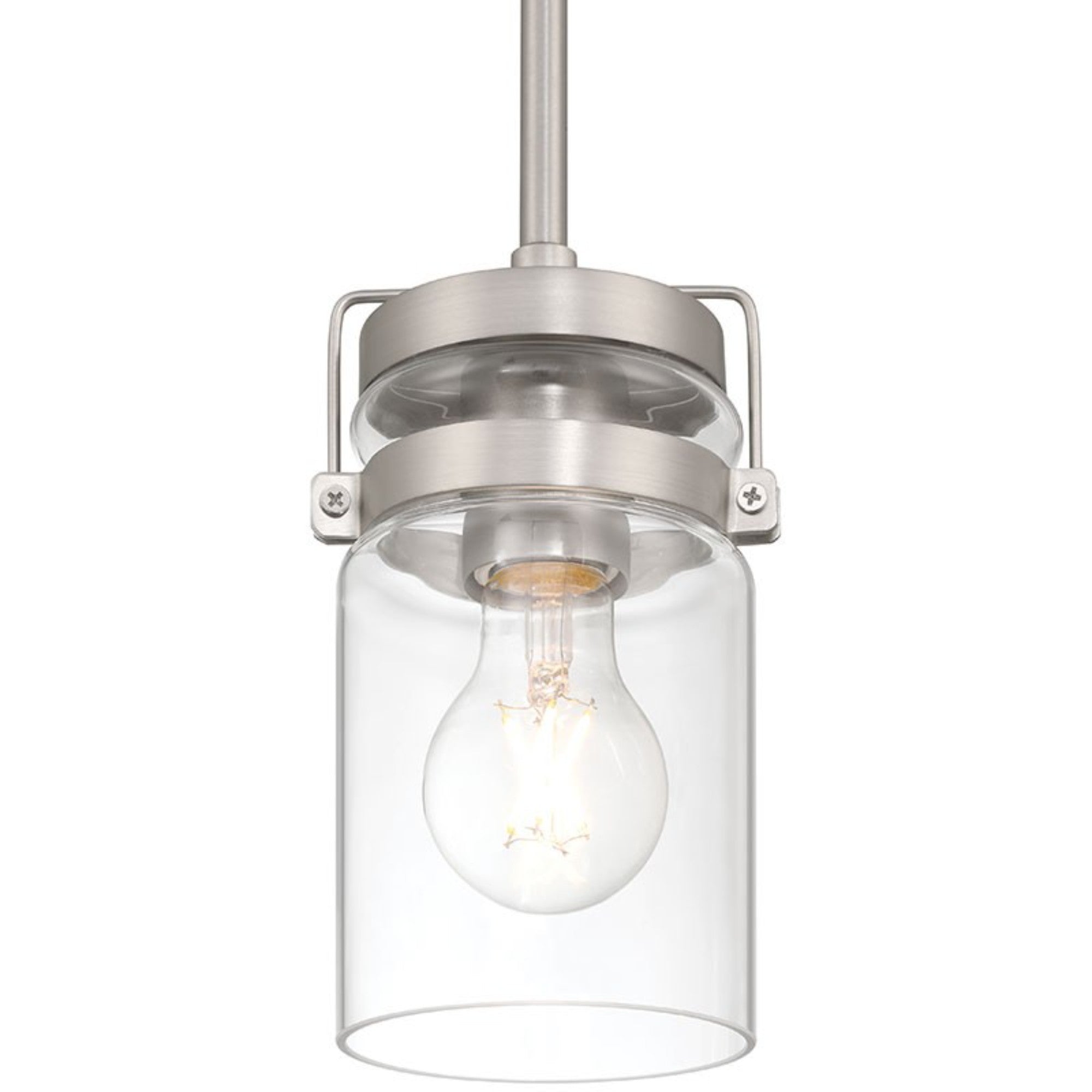 Shelby 8" Pendant, Brushed Steel Finish - Bees Lighting