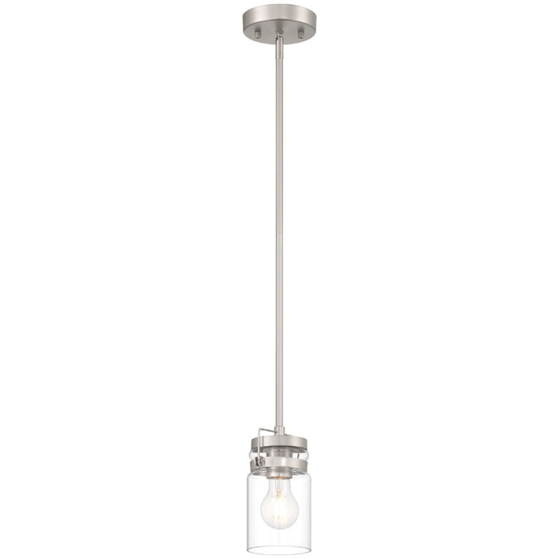 Shelby 8" Pendant, Brushed Steel Finish - Bees Lighting