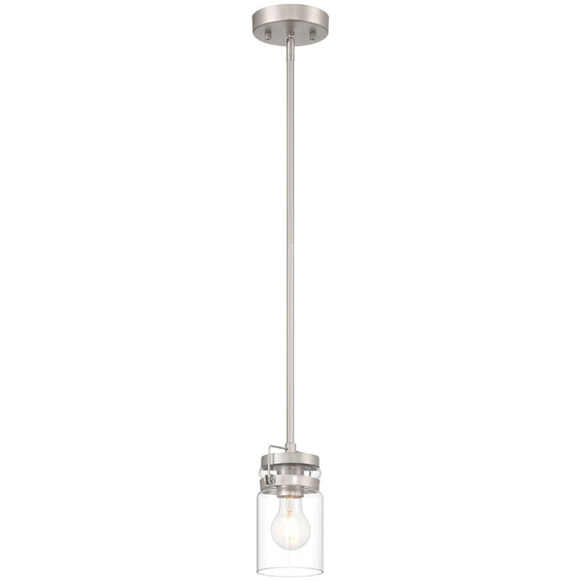 Shelby 8" Pendant, Brushed Steel Finish - Bees Lighting