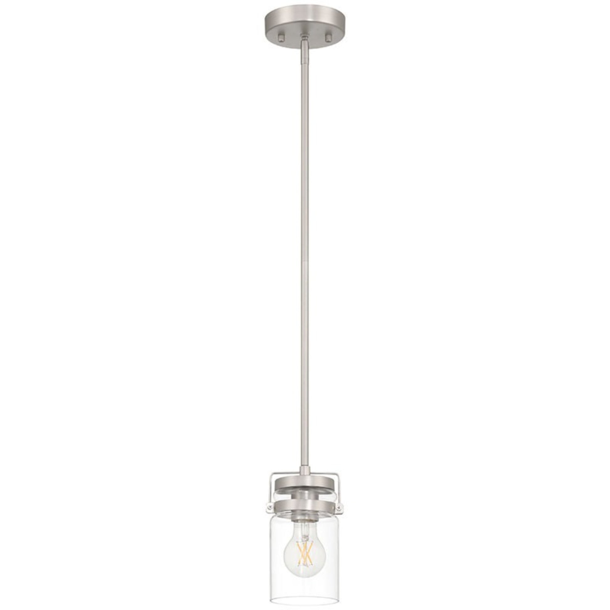 Shelby 8" Pendant, Brushed Steel Finish - Bees Lighting