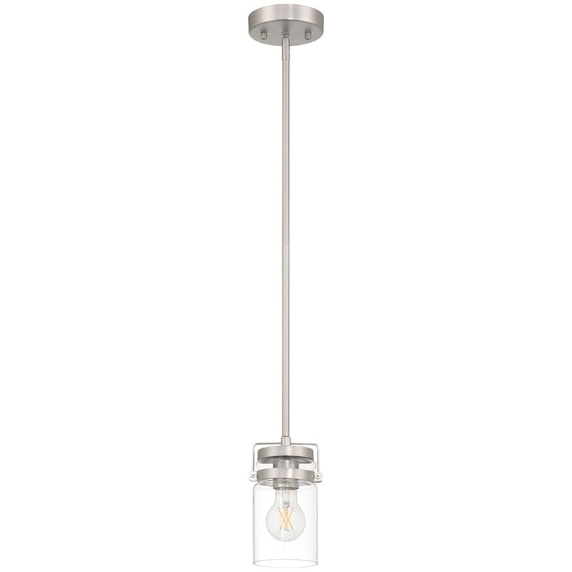 Shelby 8" Pendant, Brushed Steel Finish - Bees Lighting
