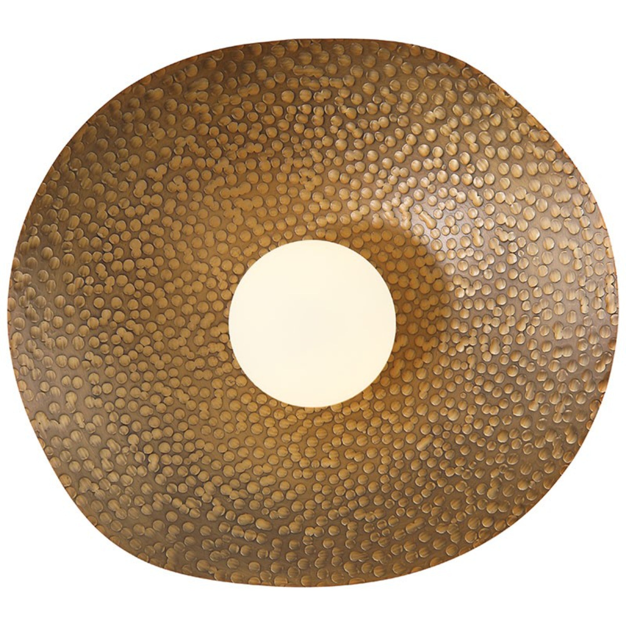 Yates 14" LED Pendant, Black with Antique Brushed Brass Finish