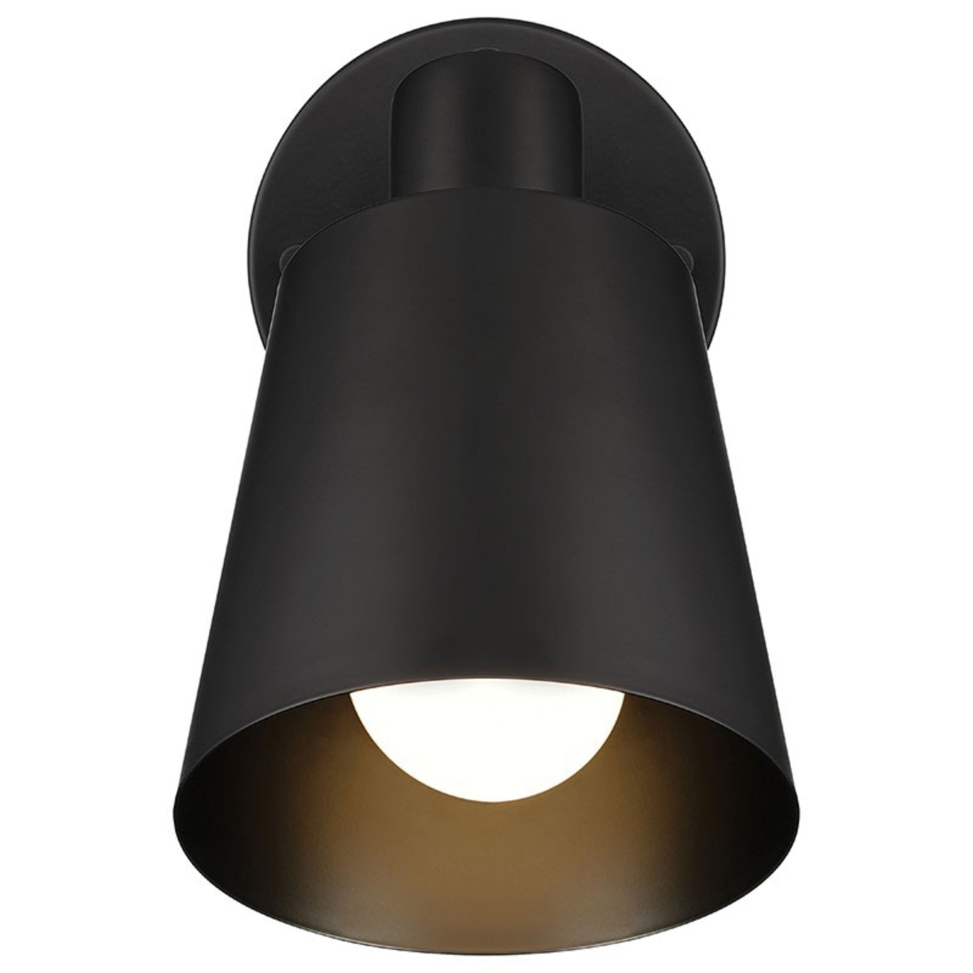 Dalton 9" Wall Sconce, Black with Antique Brushed Brass Finish - Bees Lighting