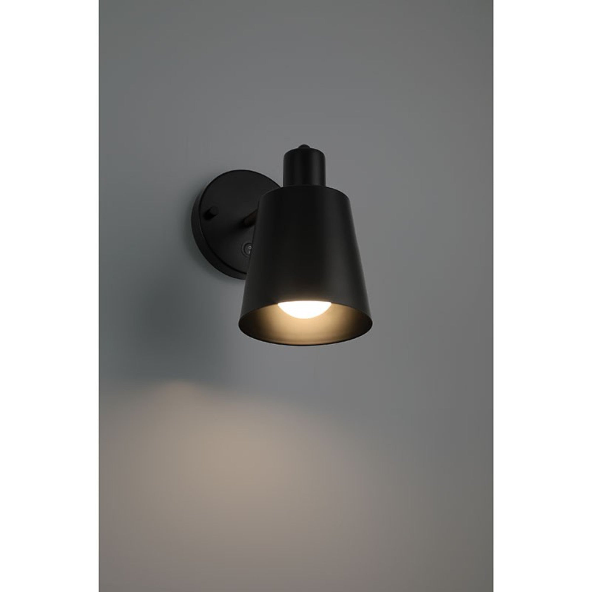 Dalton 9" Wall Sconce, Black with Antique Brushed Brass Finish - Bees Lighting