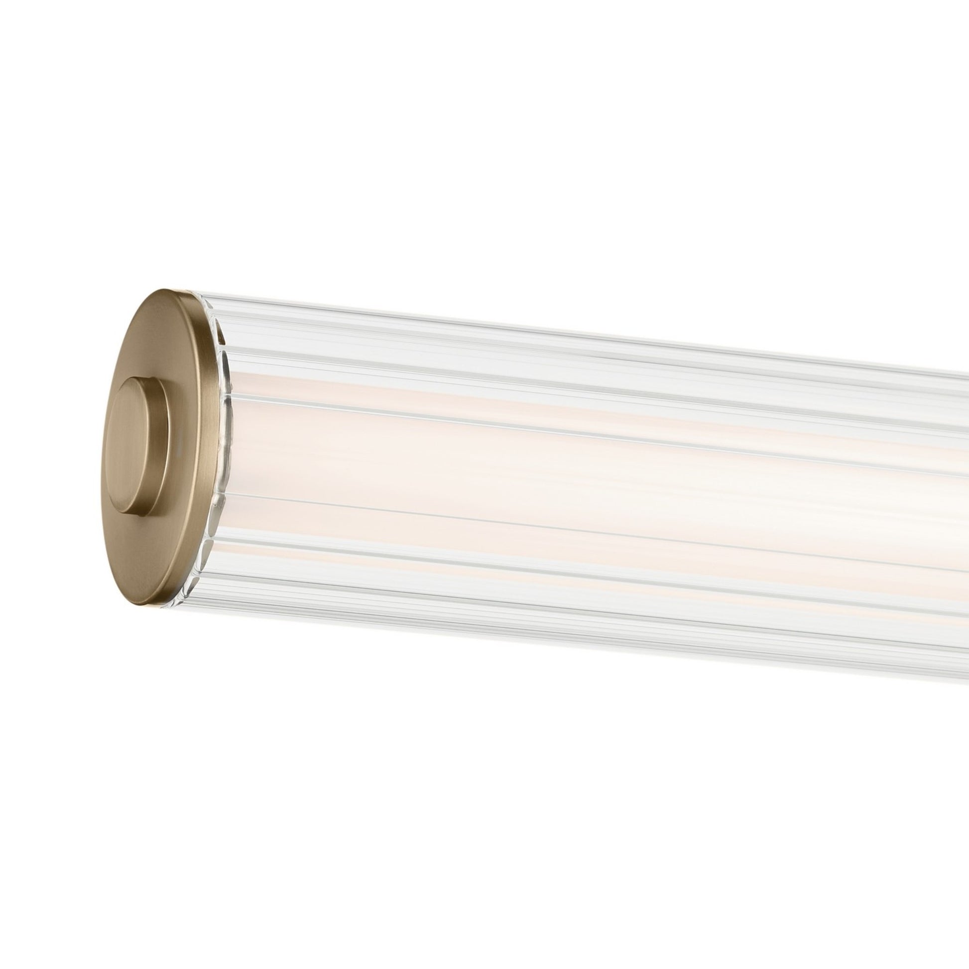 Laurene 27" LED Linear Bath Vanity, Champagne Bronze Finish, Fluted Glass - Bees Lighting