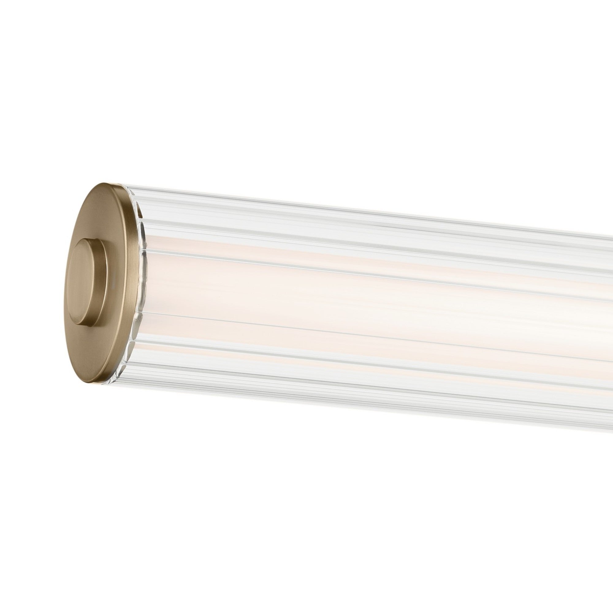 Laurene 27" LED Linear Bath Vanity, Champagne Bronze Finish, Fluted Glass - Bees Lighting