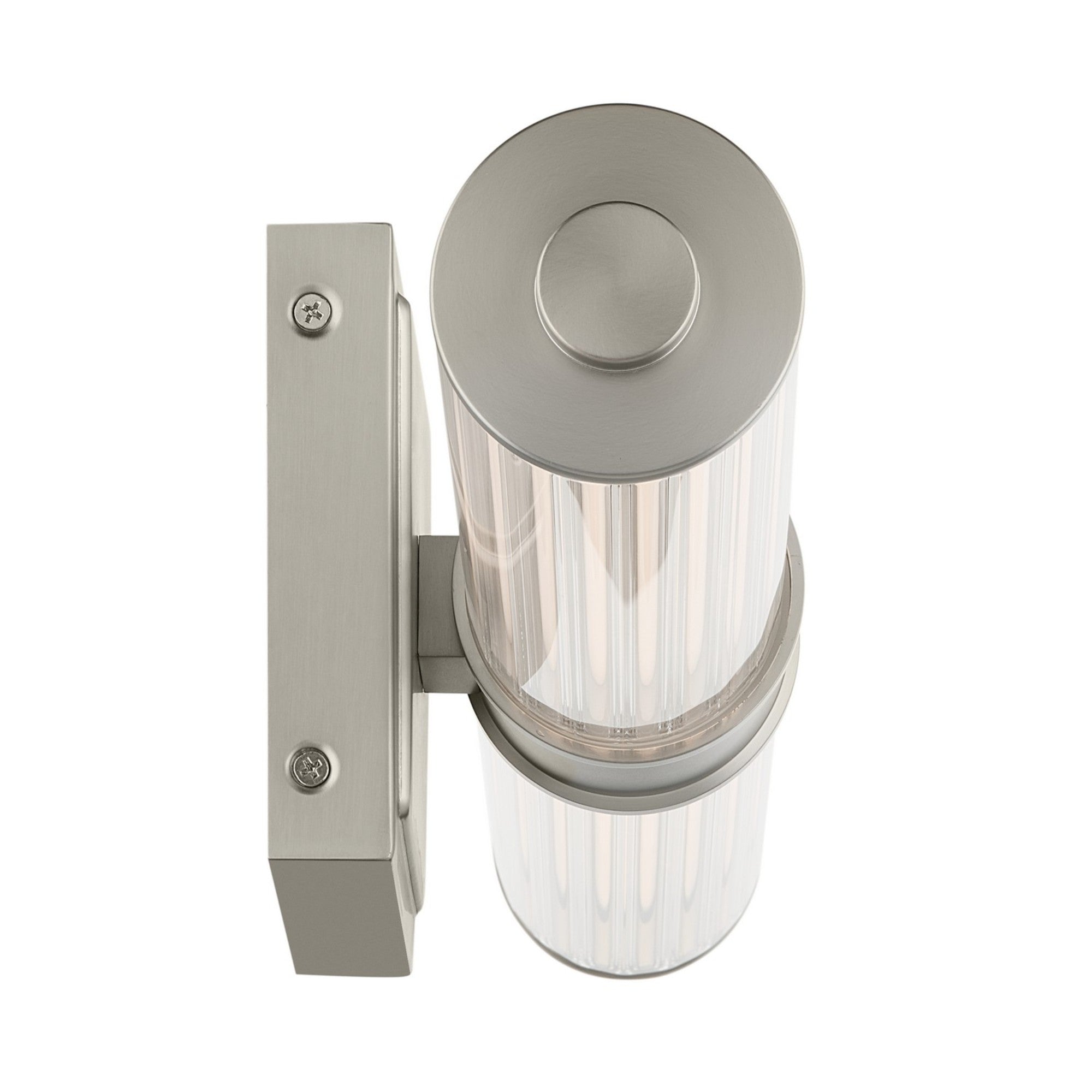 Laurene 19" LED Linear Bath Vanity, Brushed Nickel Finish, Fluted Glass - Bees Lighting