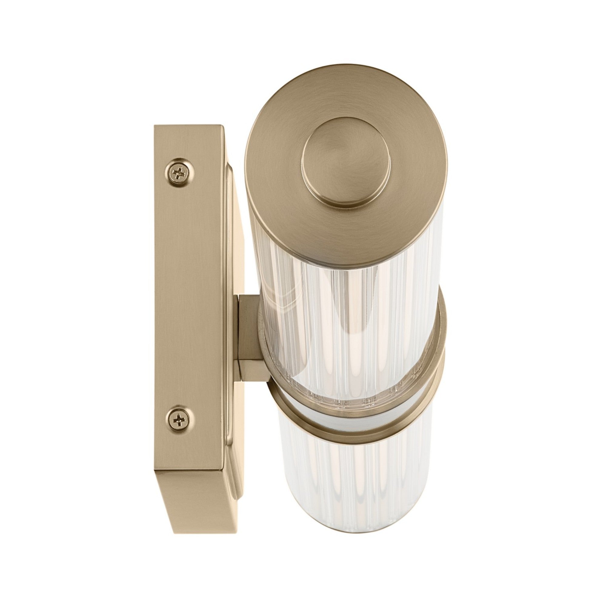 Laurene 19" LED Linear Bath Vanity, Champagne Bronze Finish, Fluted Glass - Bees Lighting
