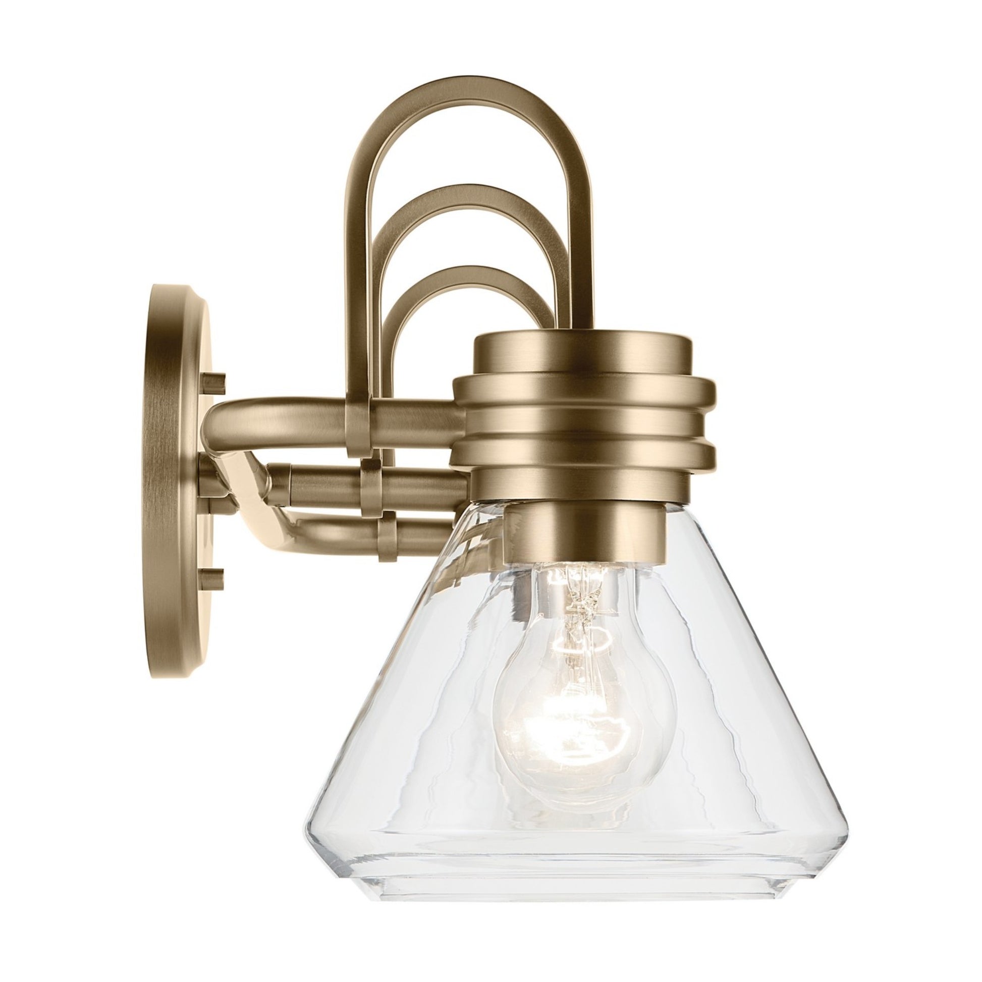Farum 26" 3-Light Bath Vanity Light, Champagne Bronze Finish, Clear Glass - Bees Lighting