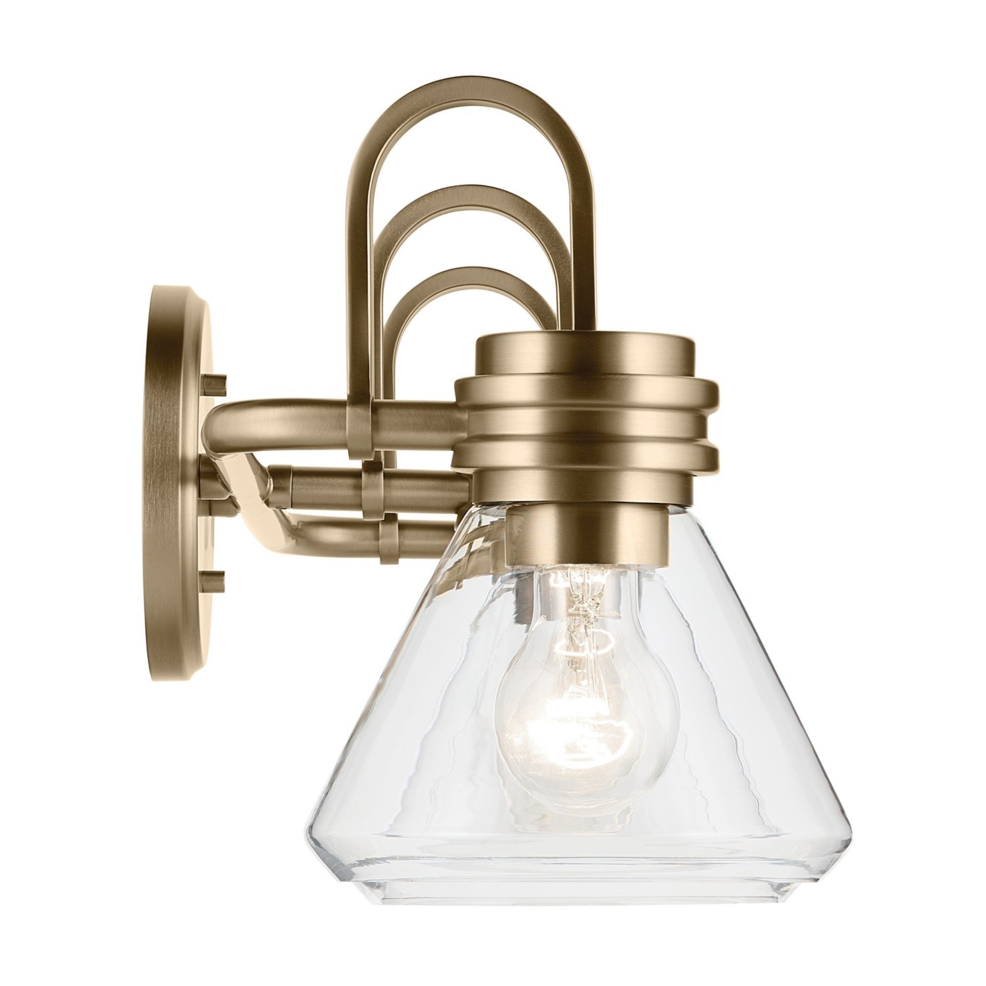 Farum 26" 3-Light Bath Vanity Light, Champagne Bronze Finish, Clear Glass - Bees Lighting