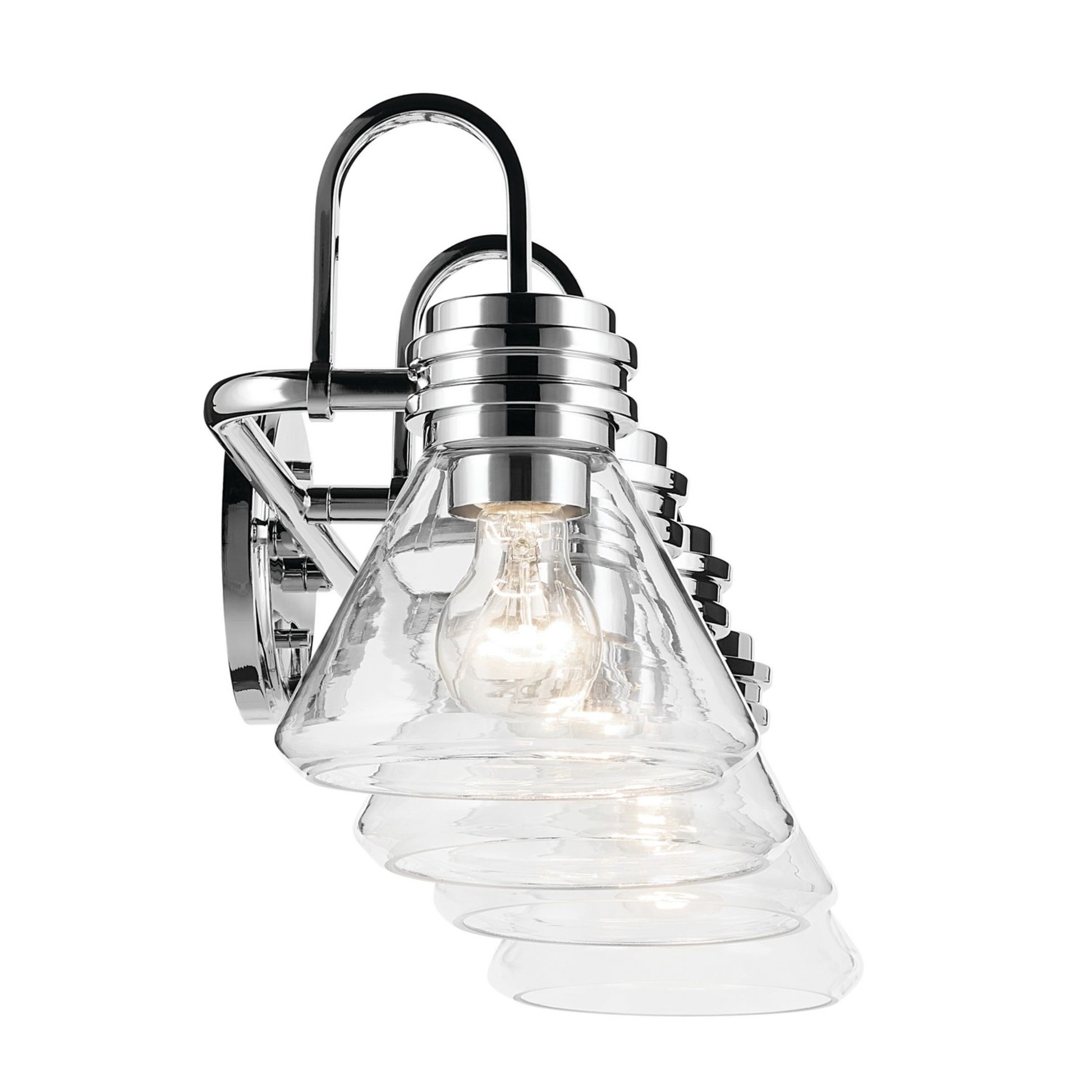 Farum 34" 4-Light Bath Vanity Light, Chrome Finish, Clear Glass - Bees Lighting