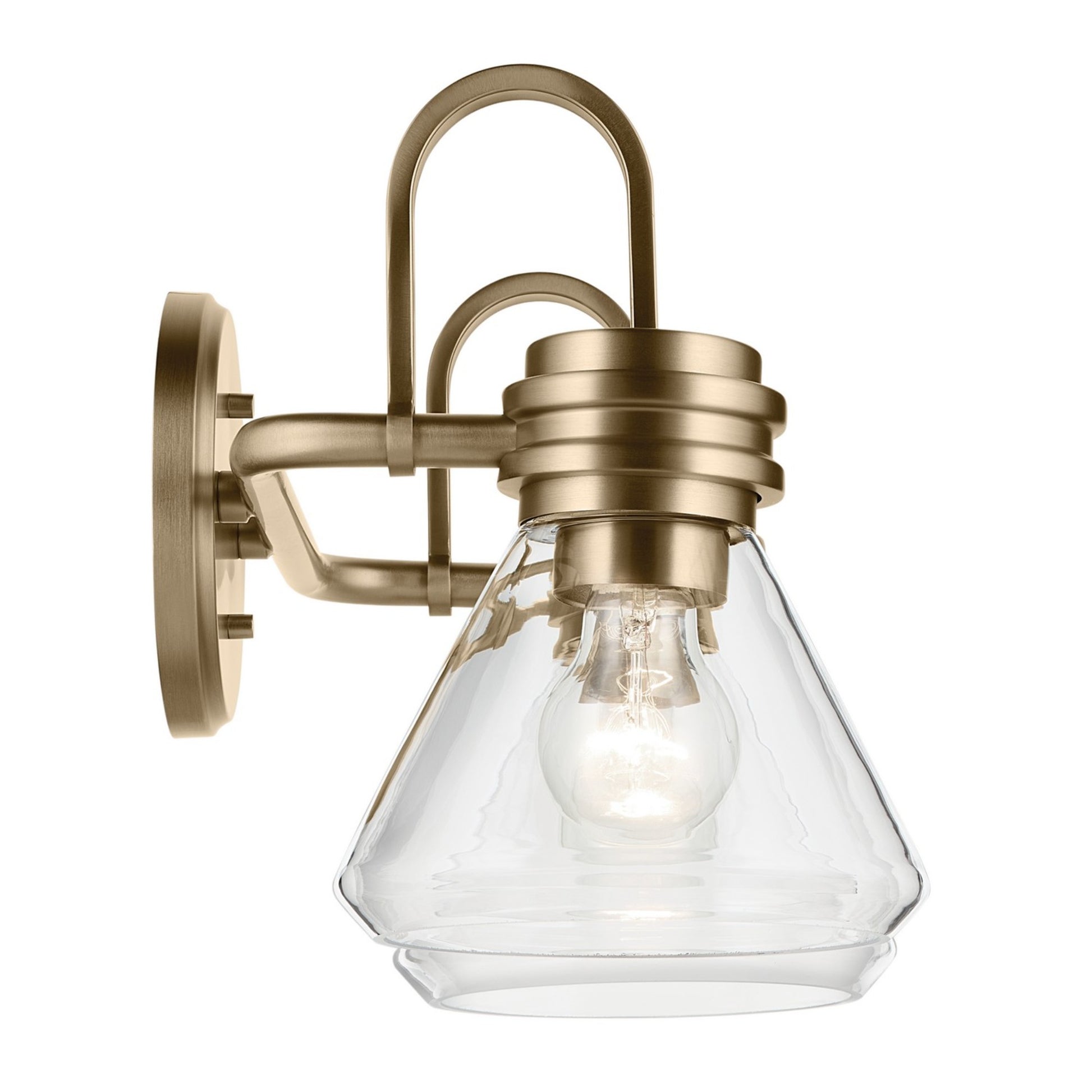 Farum 19" 2-Light Bath Vanity Light, Champagne Bronze Finish, Clear Glass - Bees Lighting