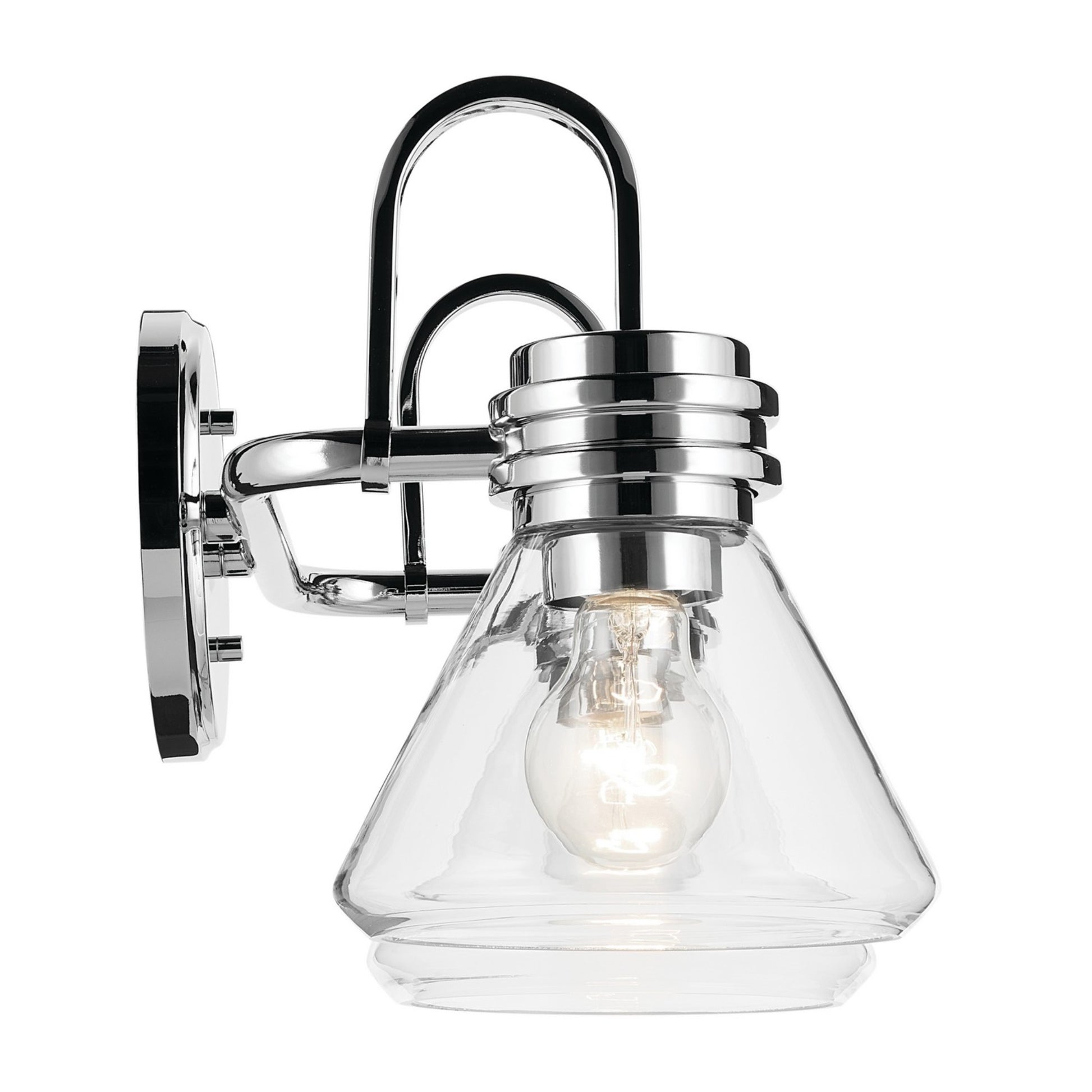 Farum 19" 2-Light Bath Vanity Light, Chrome Finish, Clear Glass - Bees Lighting