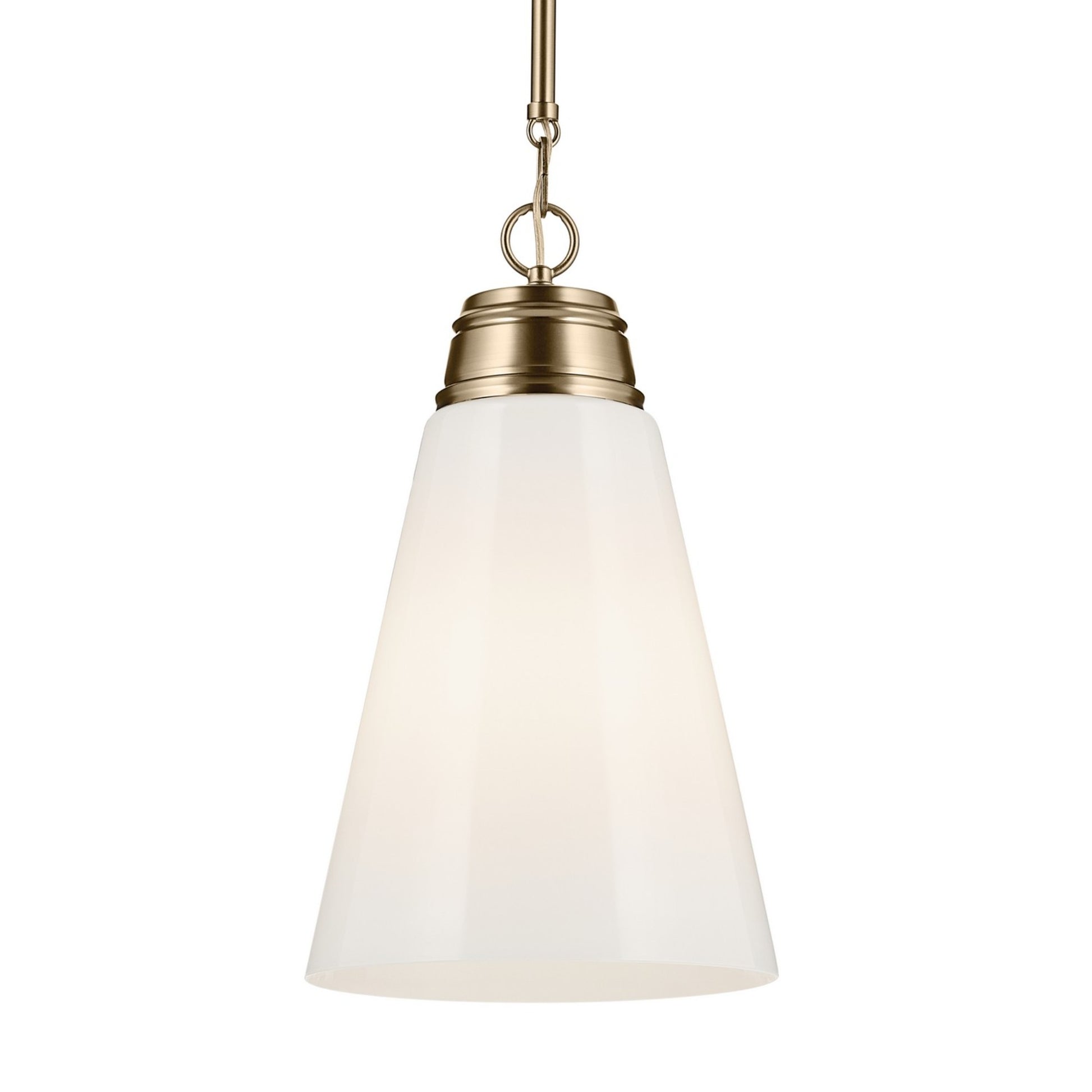 Marsailli 12" Pendant, Champagne Bronze Finish, Opal Glass - Bees Lighting