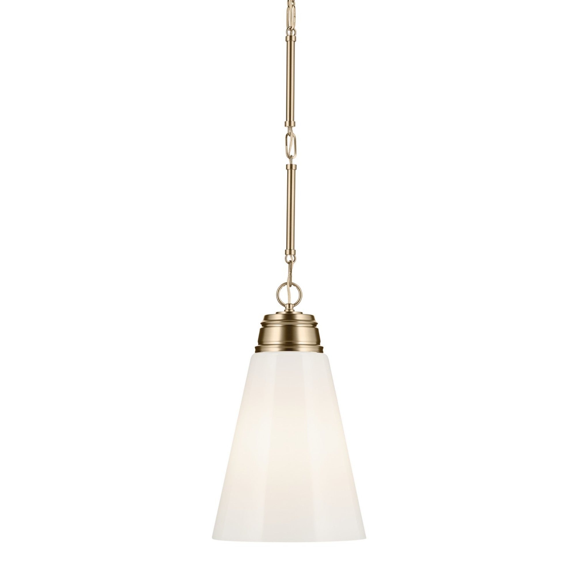 Marsailli 12" Pendant, Champagne Bronze Finish, Opal Glass - Bees Lighting