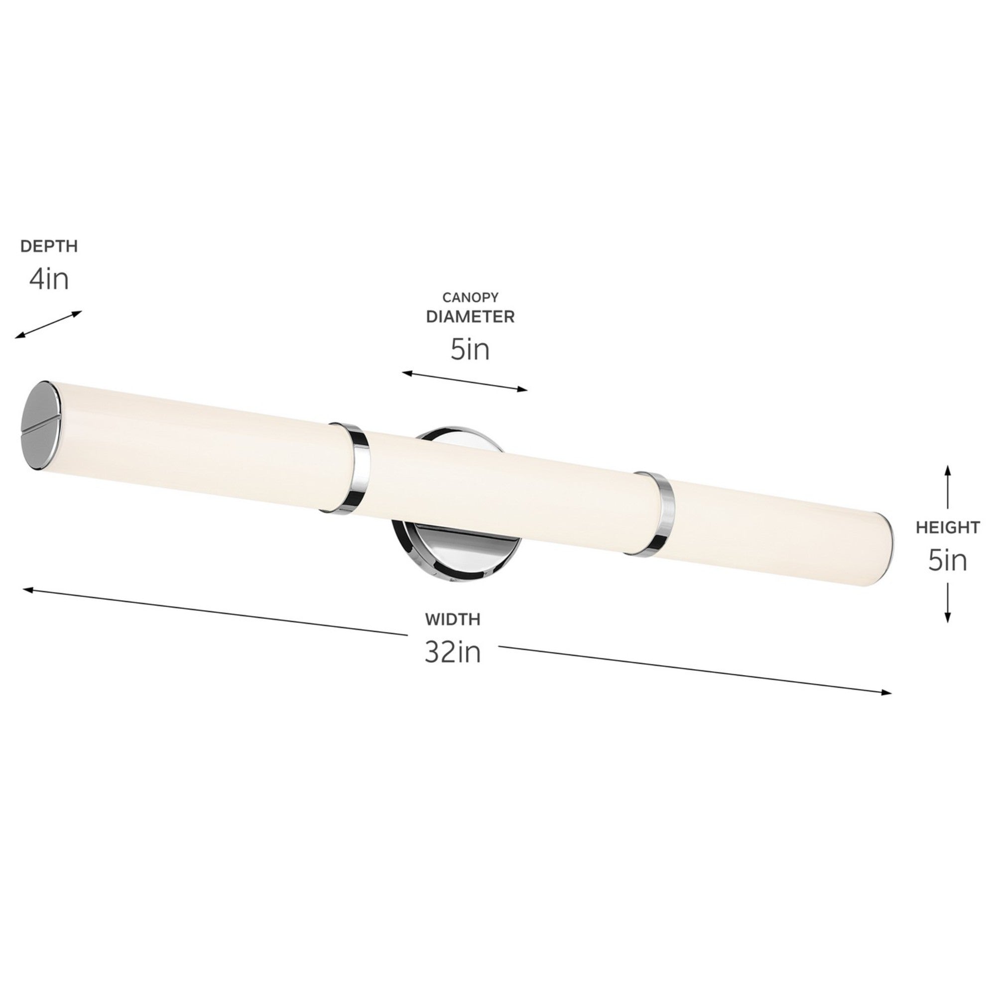 Rosh 32" LED Bath Bar, Chrome Finish - Bees Lighting