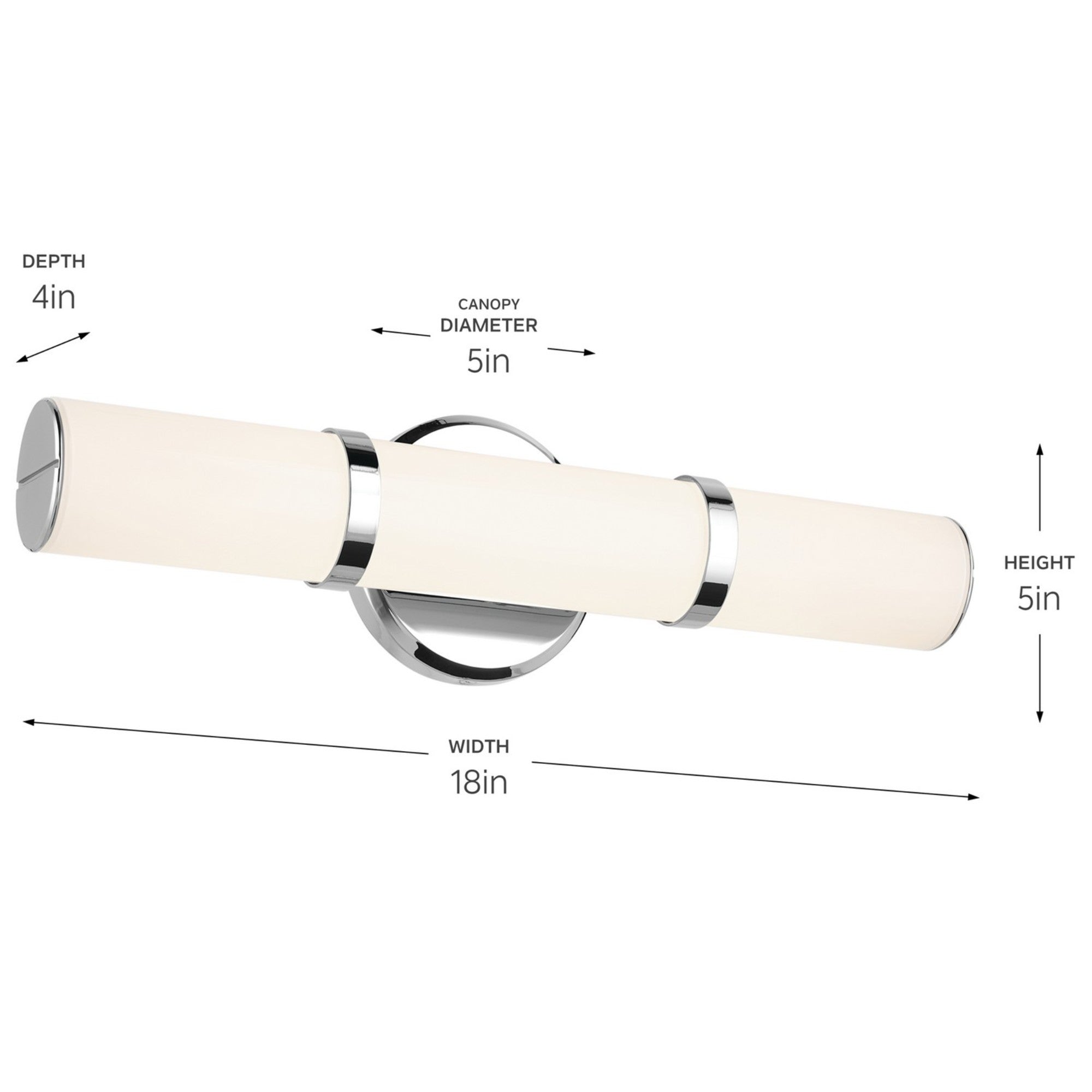 Rosh 18" LED Bath Bar, Chrome Finish - Bees Lighting