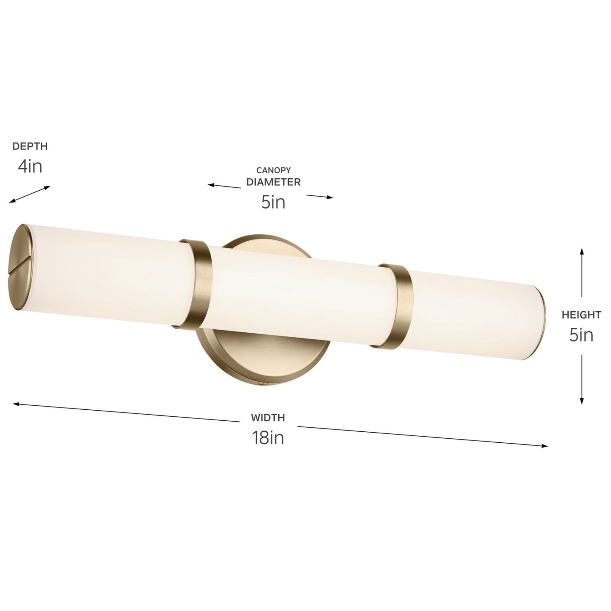 Rosh 18" LED Bath Bar, Champagne Bronze Finish - Bees Lighting