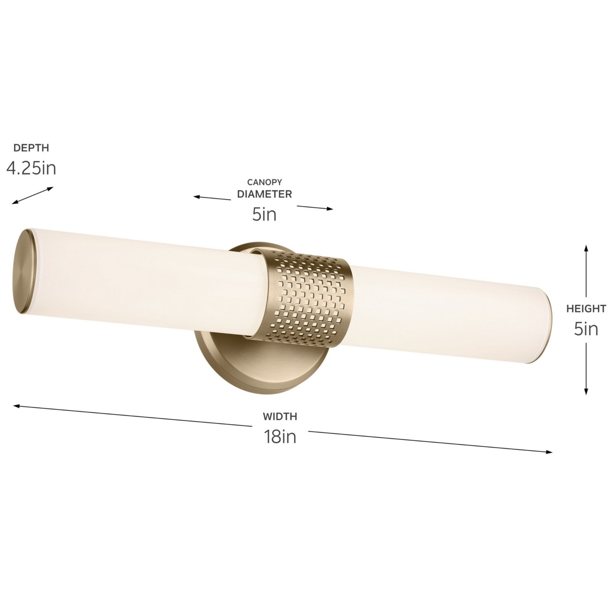 Sashi 18" LED Bath Bar, Champagne Bronze Finish - Bees Lighting