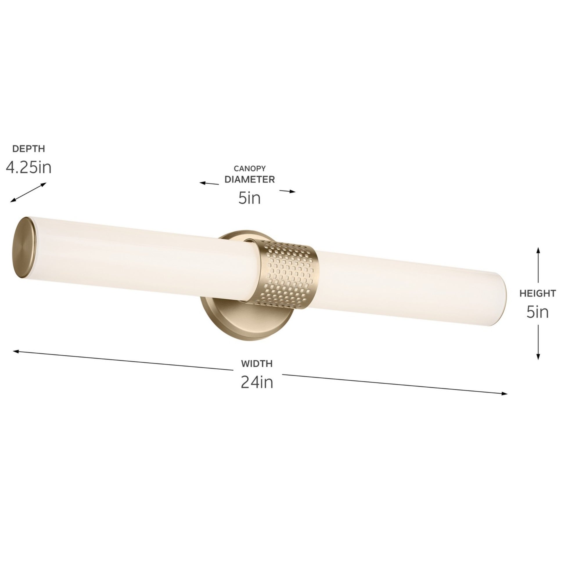 Sashi 24" LED Bath Bar, Champagne Bronze Finish - Bees Lighting