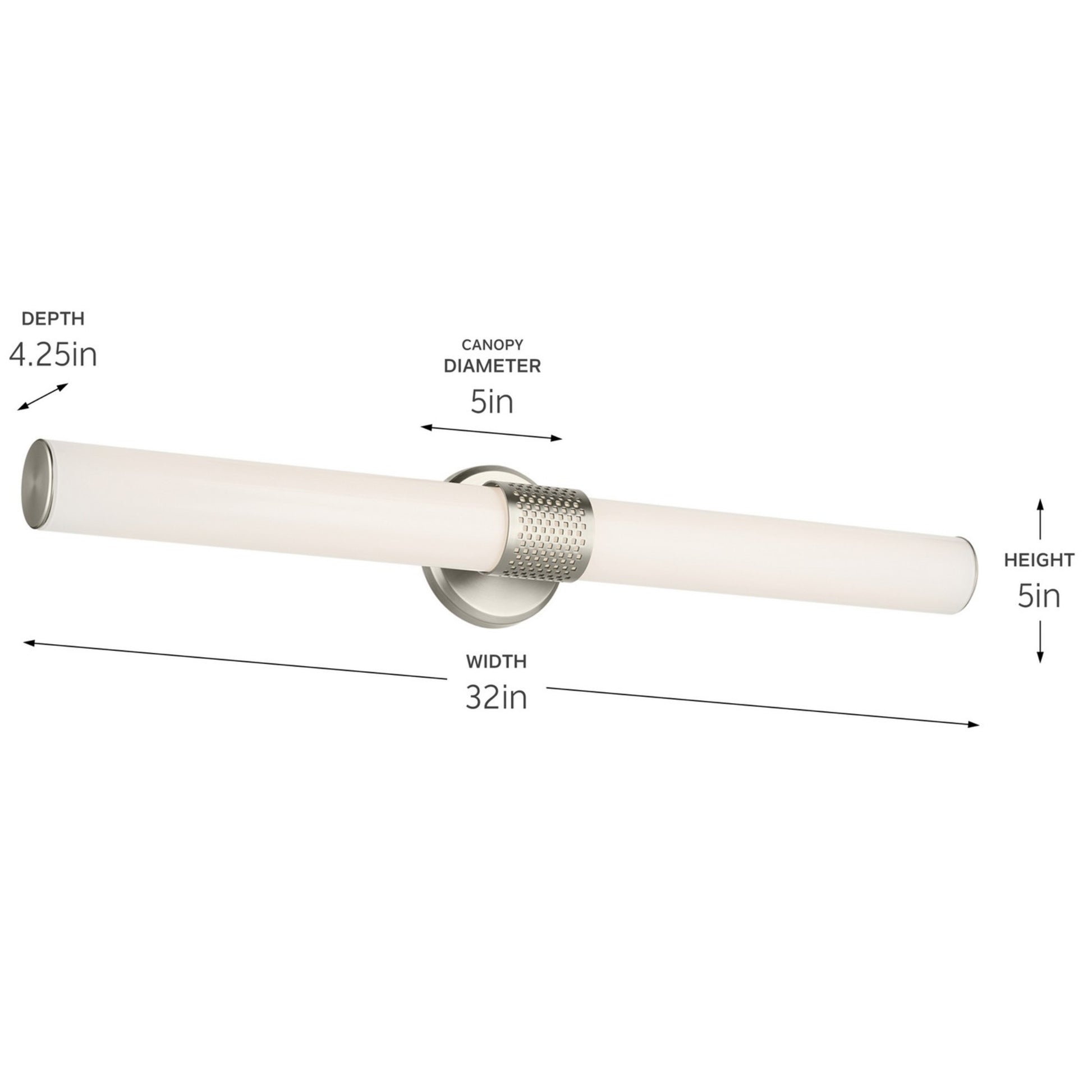 Sashi 32" LED Bath Bar, Brushed Nickel Finish - Bees Lighting