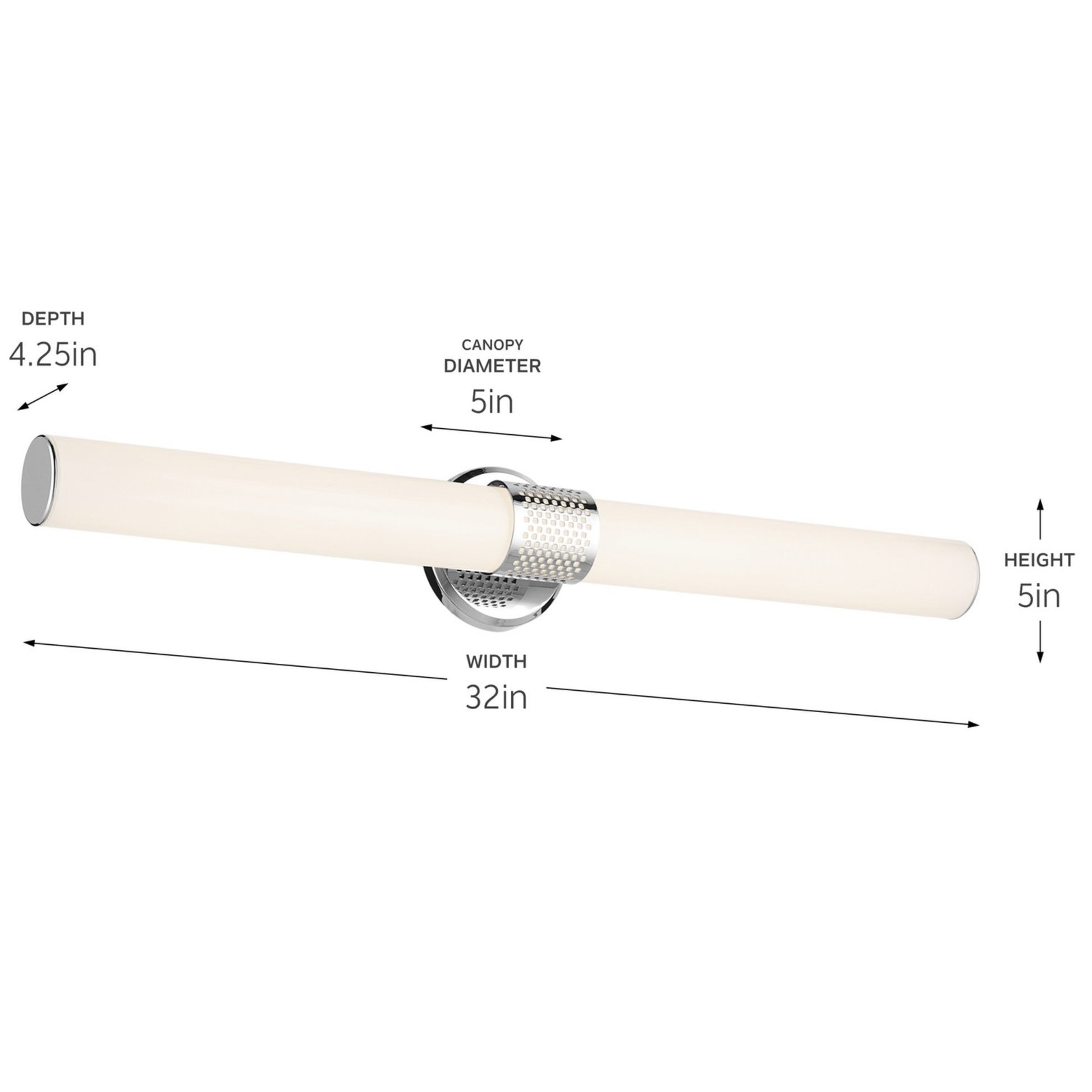 Sashi 32" LED Bath Bar, Chrome Finish - Bees Lighting