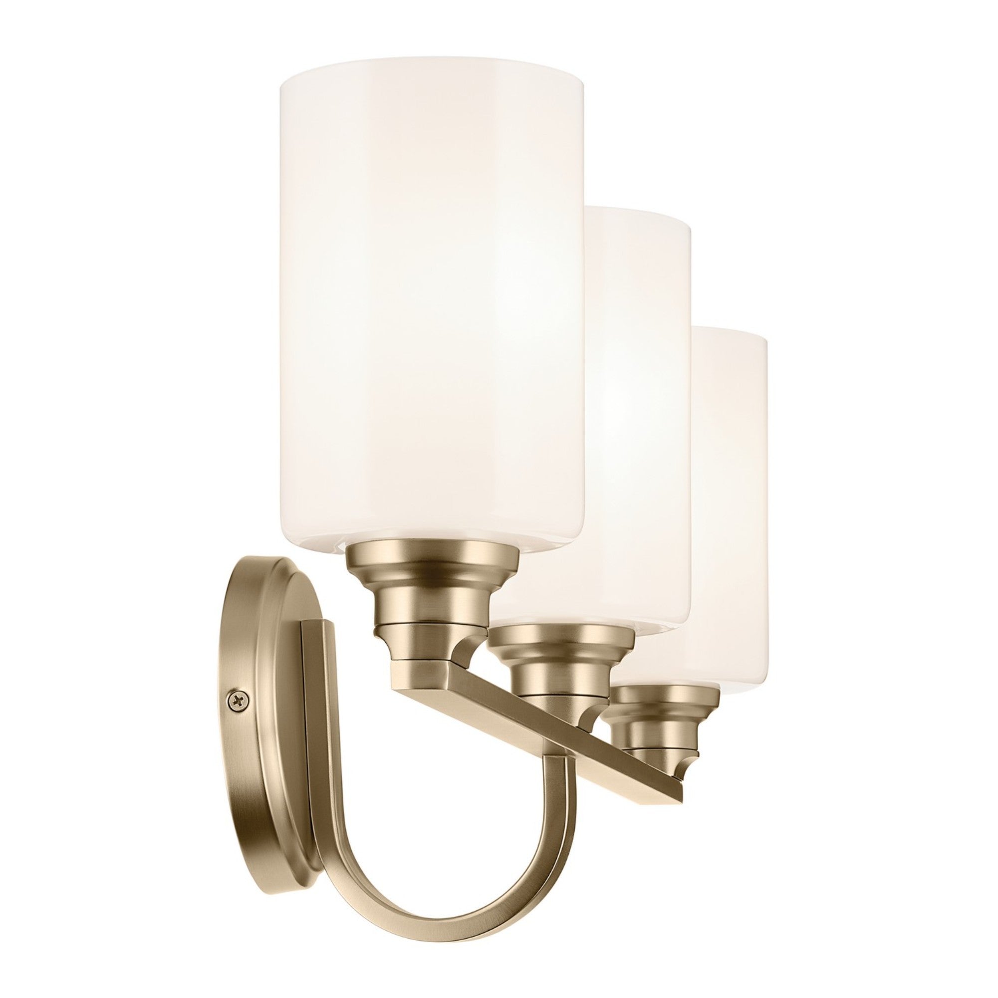 Gioe 24" 3-Light Bath Vanity Light, Champagne Bronze Finish Etched Glass - Bees Lighting