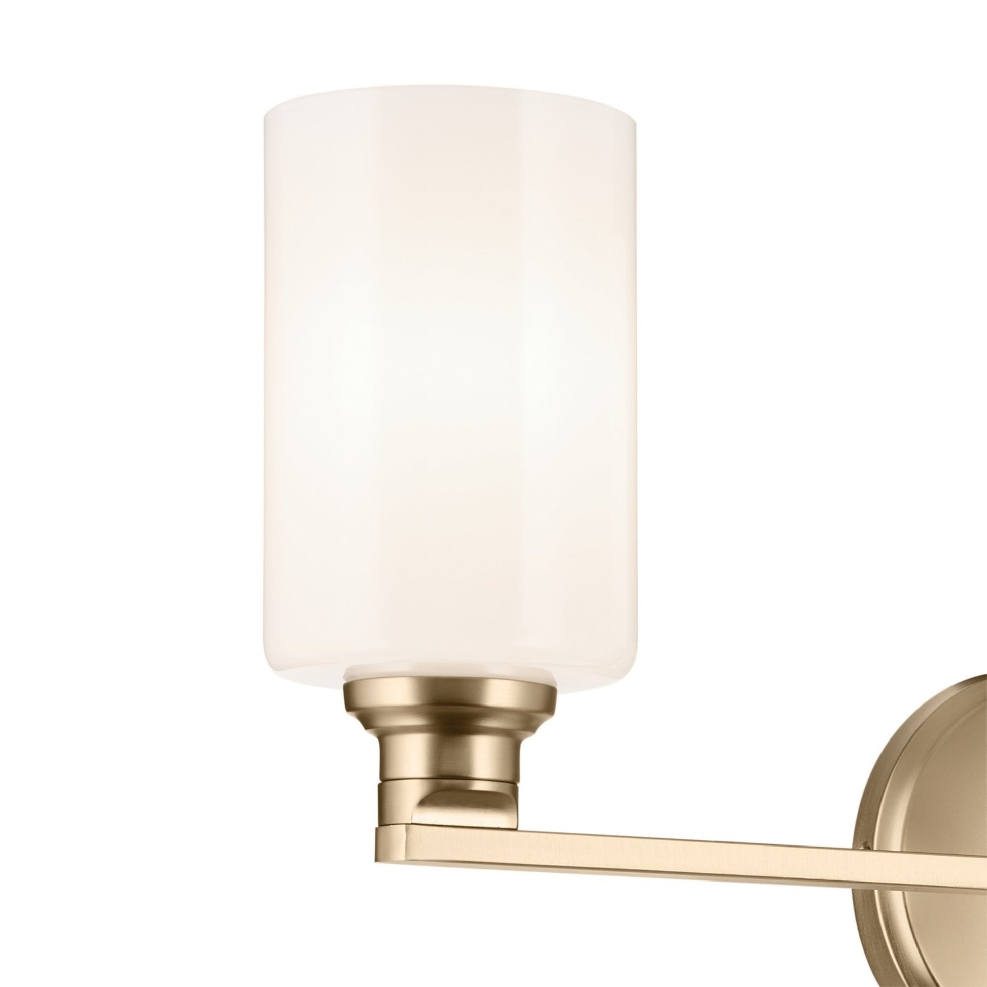 Gioe 24" 3-Light Bath Vanity Light, Champagne Bronze Finish Etched Glass - Bees Lighting