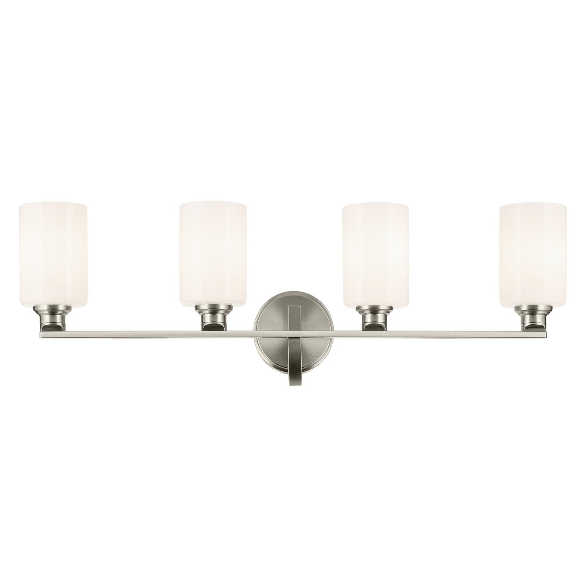 Gioe 32" 4-Light Bath Vanity Light, Brushed Nickel Finish Etched Glass - Bees Lighting