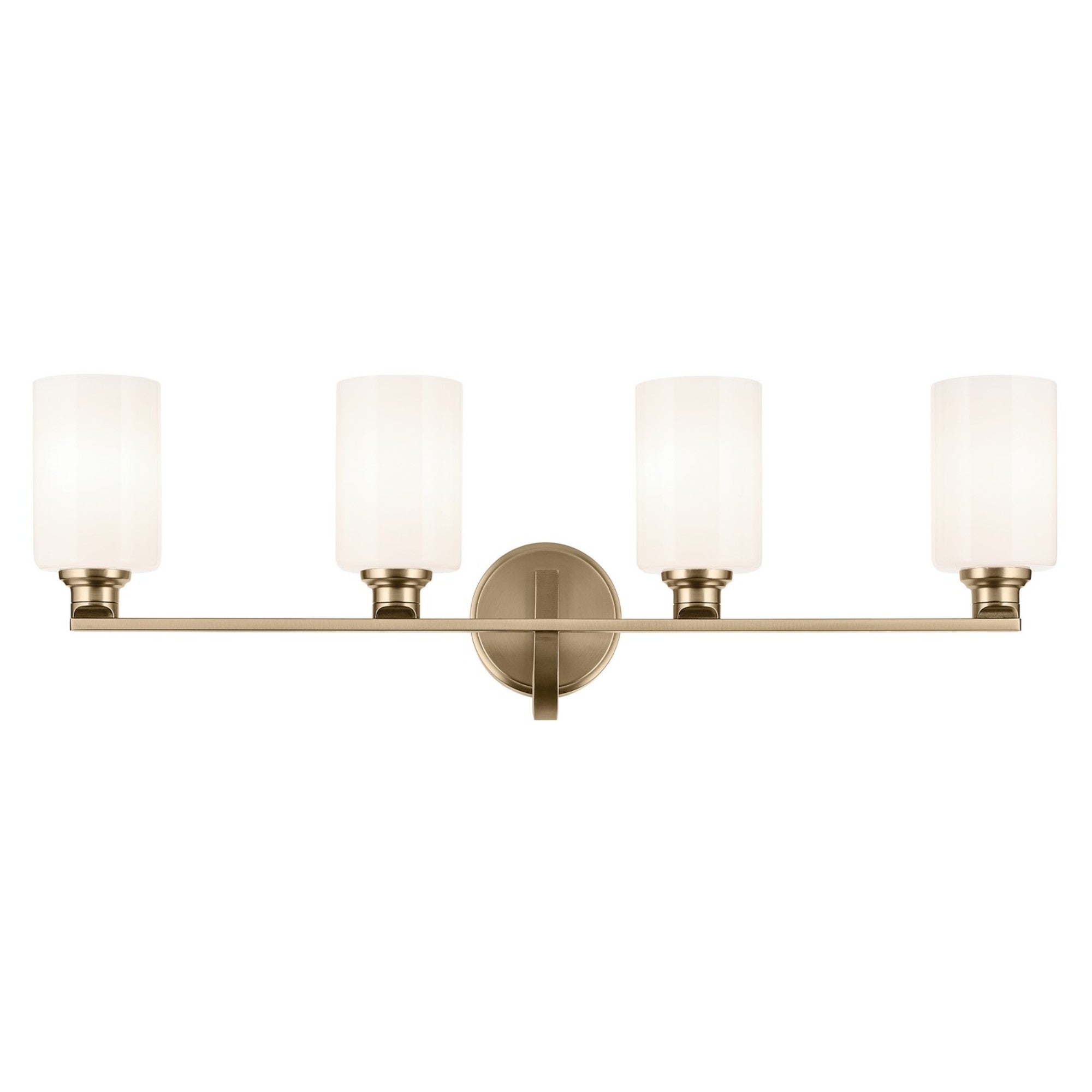 Gioe 32" 4-Light Bath Vanity Light, Champagne Bronze Finish Etched Glass - Bees Lighting