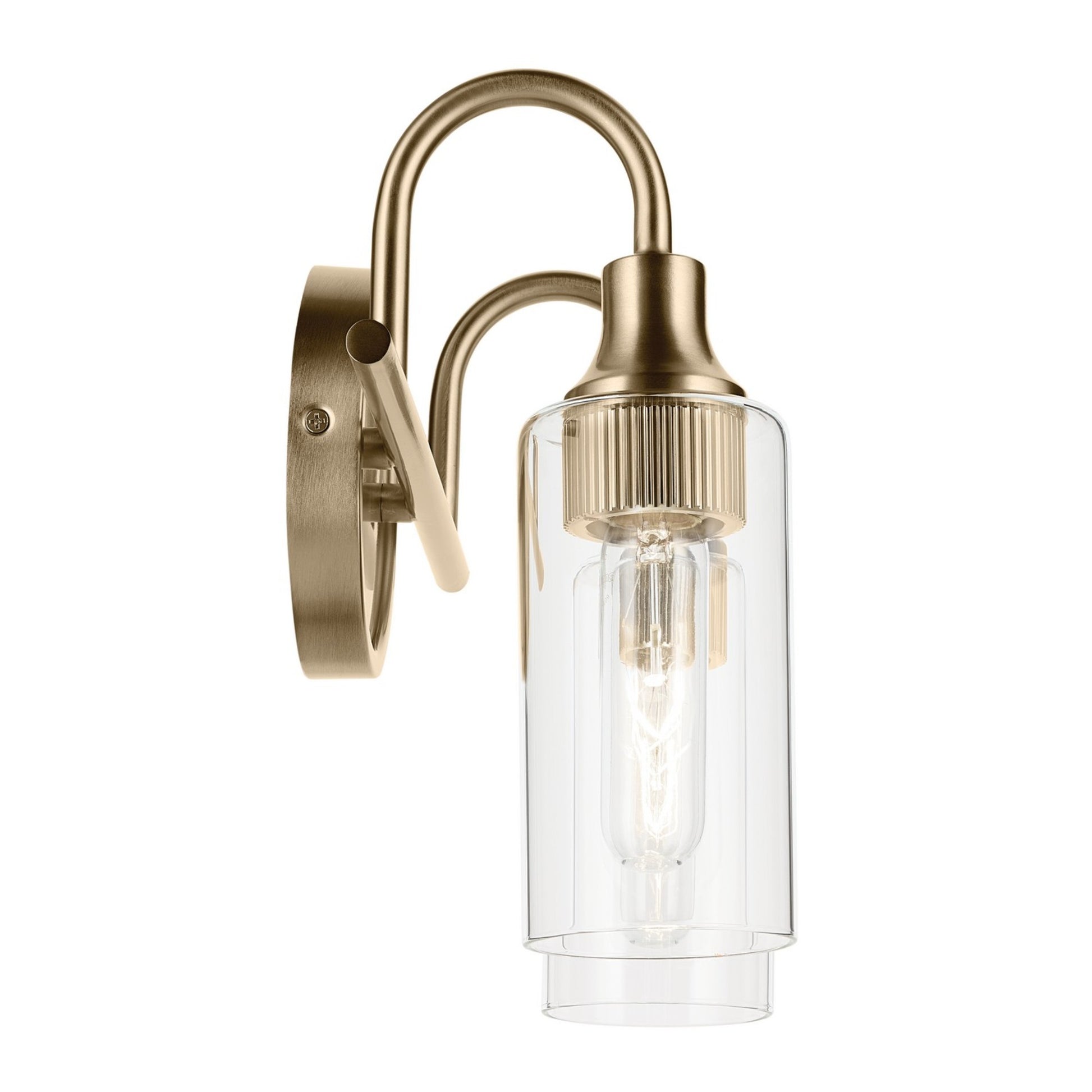 Kavi 13" 2-Light Bath Vanity Light, Champagne Bronze Finish - Bees Lighting