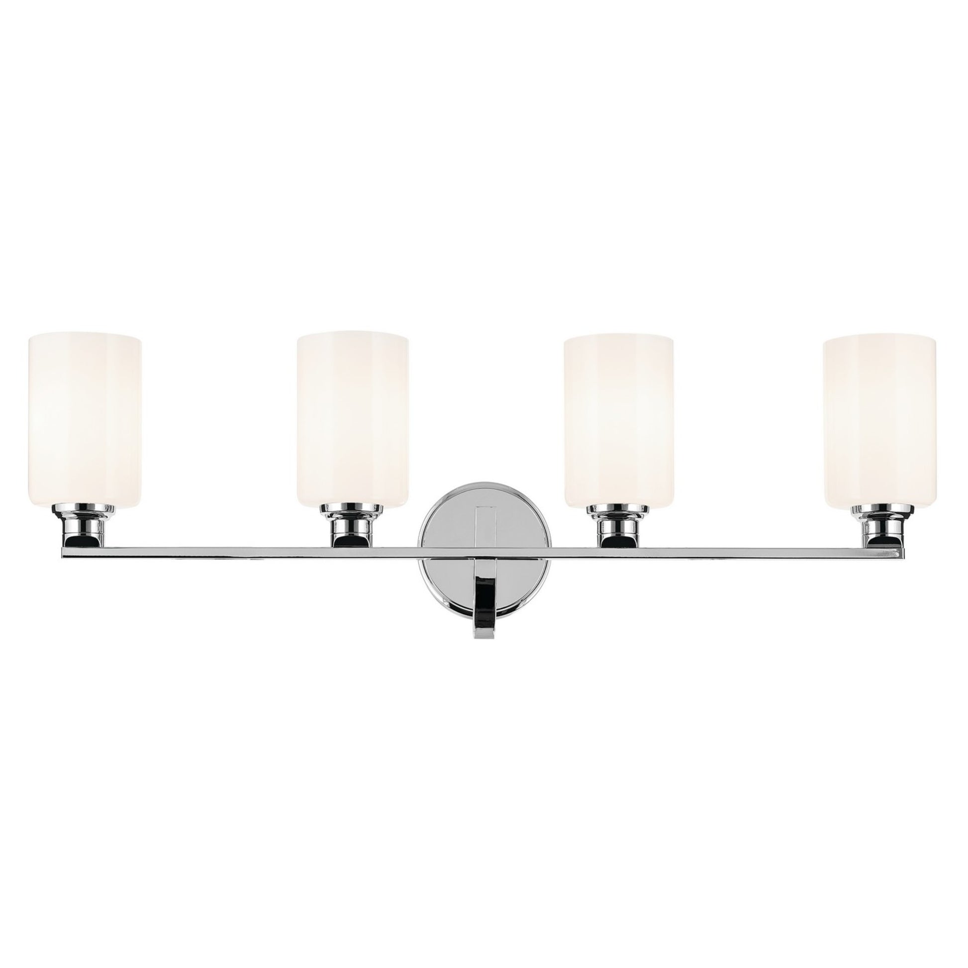 Gioe 32" 4-Light Bath Vanity Light, Chrome Finish Etched Glass - Bees Lighting
