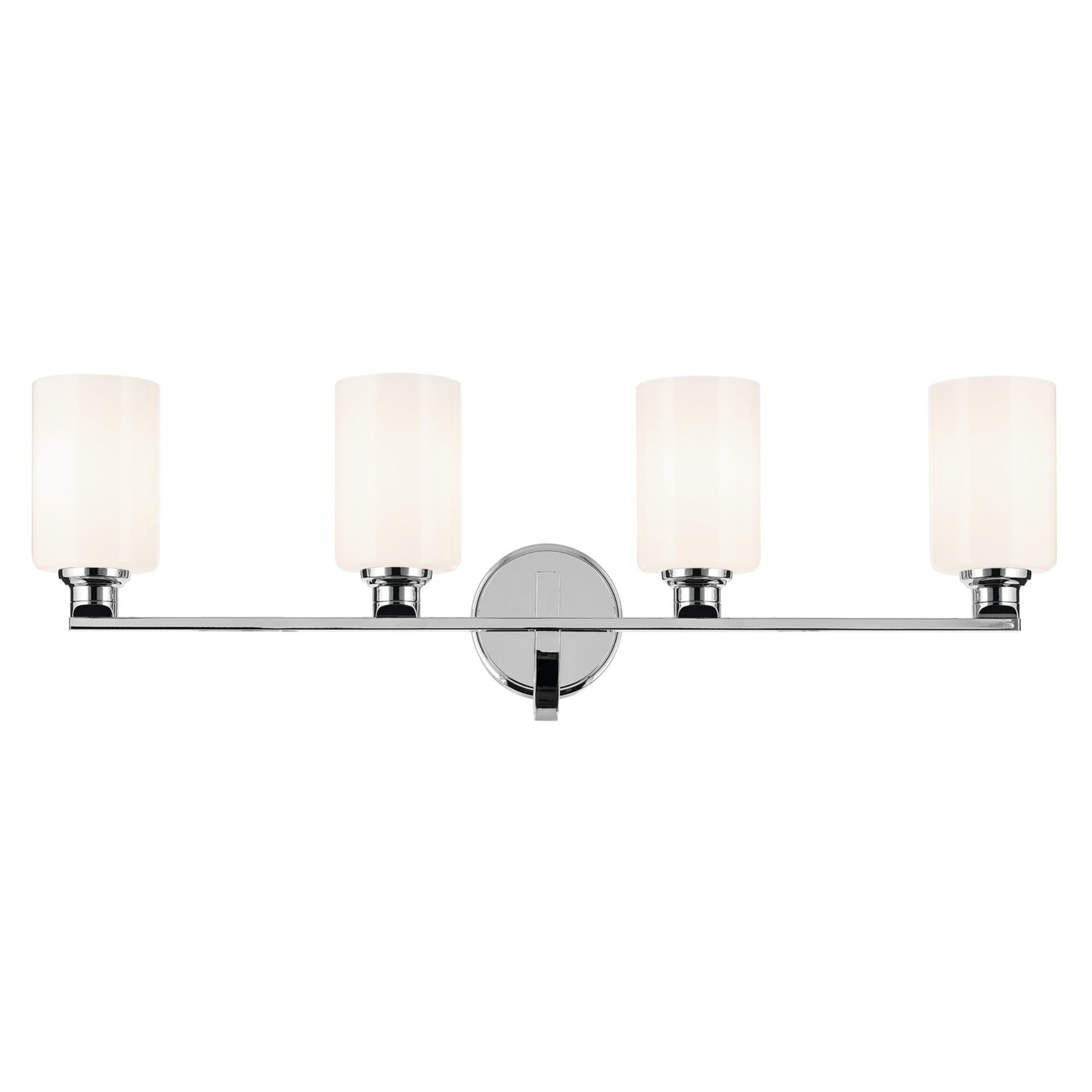 Gioe 32" 4-Light Bath Vanity Light, Chrome Finish Etched Glass - Bees Lighting