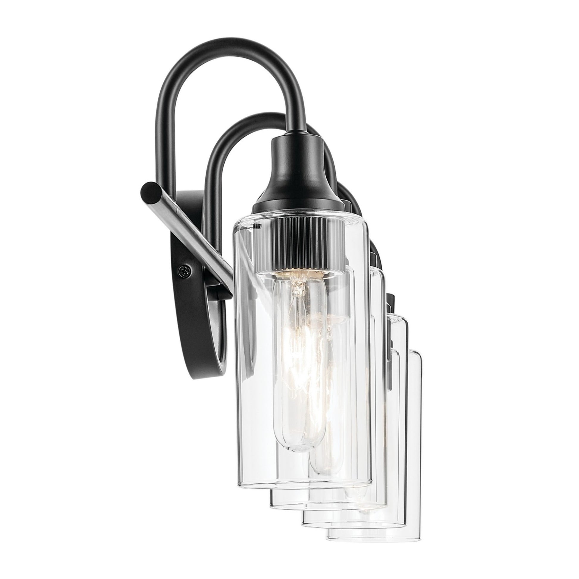 Kavi 32" 4-Light Bath Vanity Light, Black Finish - Bees Lighting