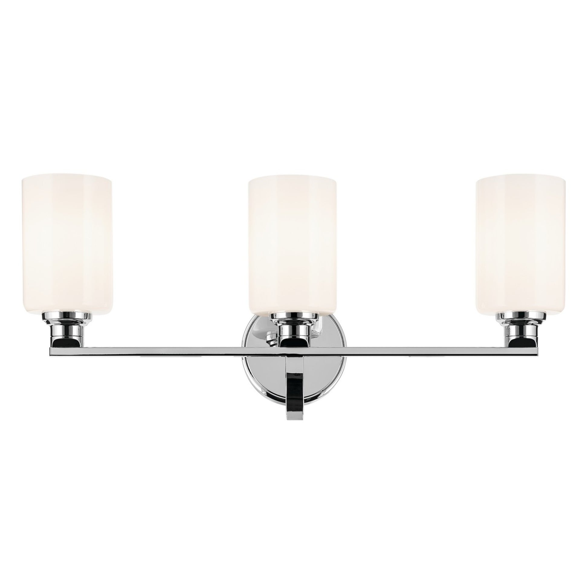 Gioe 24" 3-Light Bath Vanity Light, Chrome Finish Etched Glass - Bees Lighting