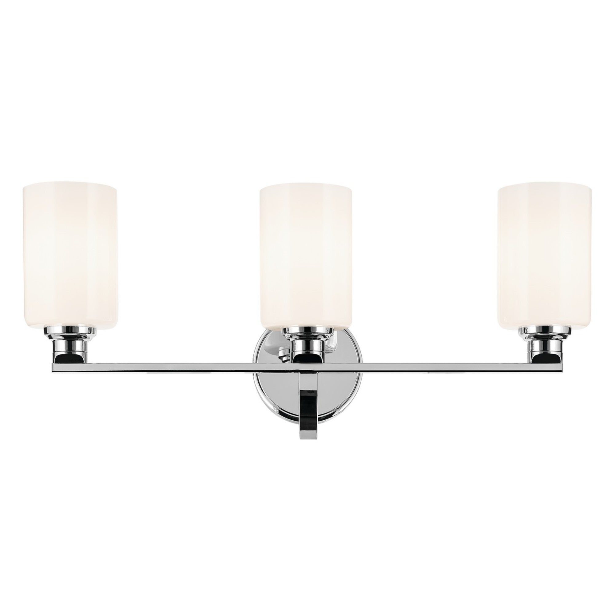 Gioe 24" 3-Light Bath Vanity Light, Chrome Finish Etched Glass - Bees Lighting