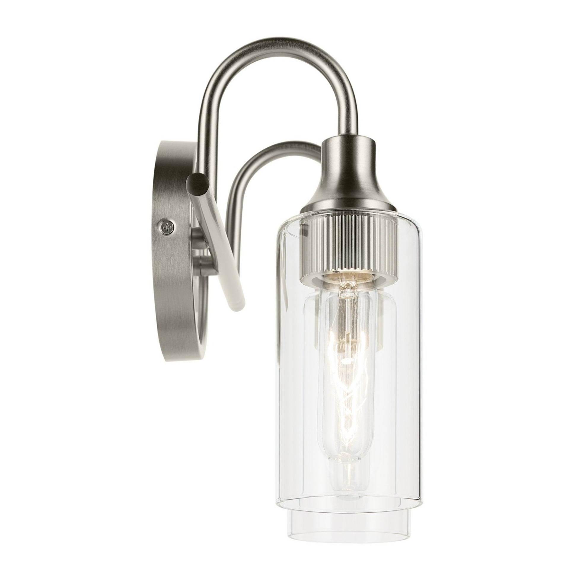 Kavi 13" 2-Light Bath Vanity Light, Brushed Nickel Finish - Bees Lighting